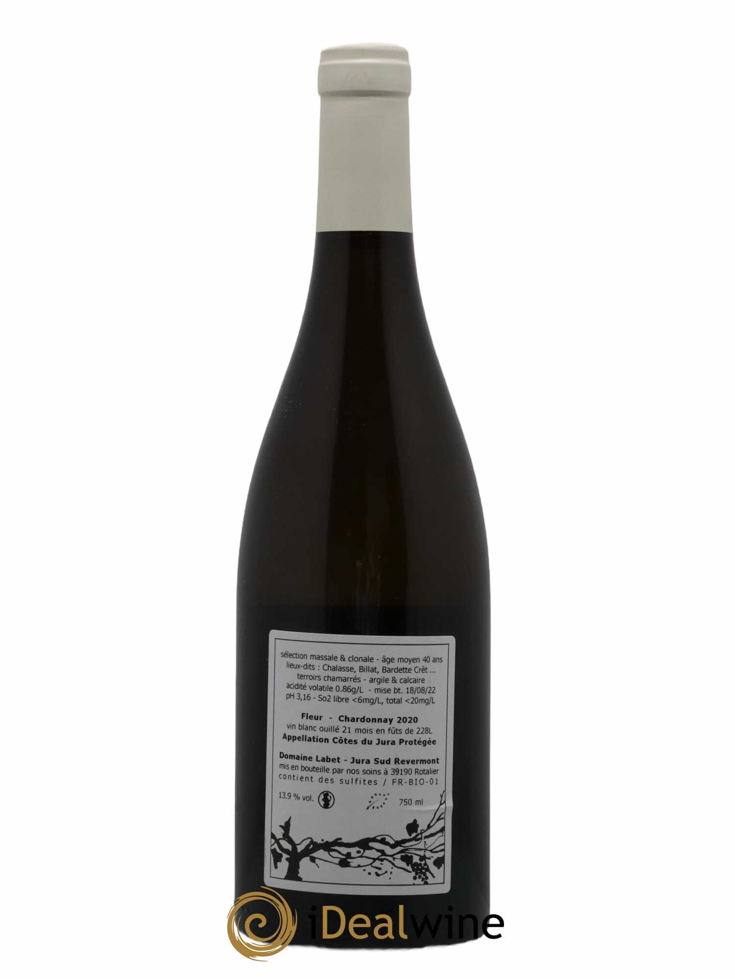 Côtes du Jura Chardonnay Fleur Romain - Julien - Charline Labet 2020 - Lot of 1 bottle - 1