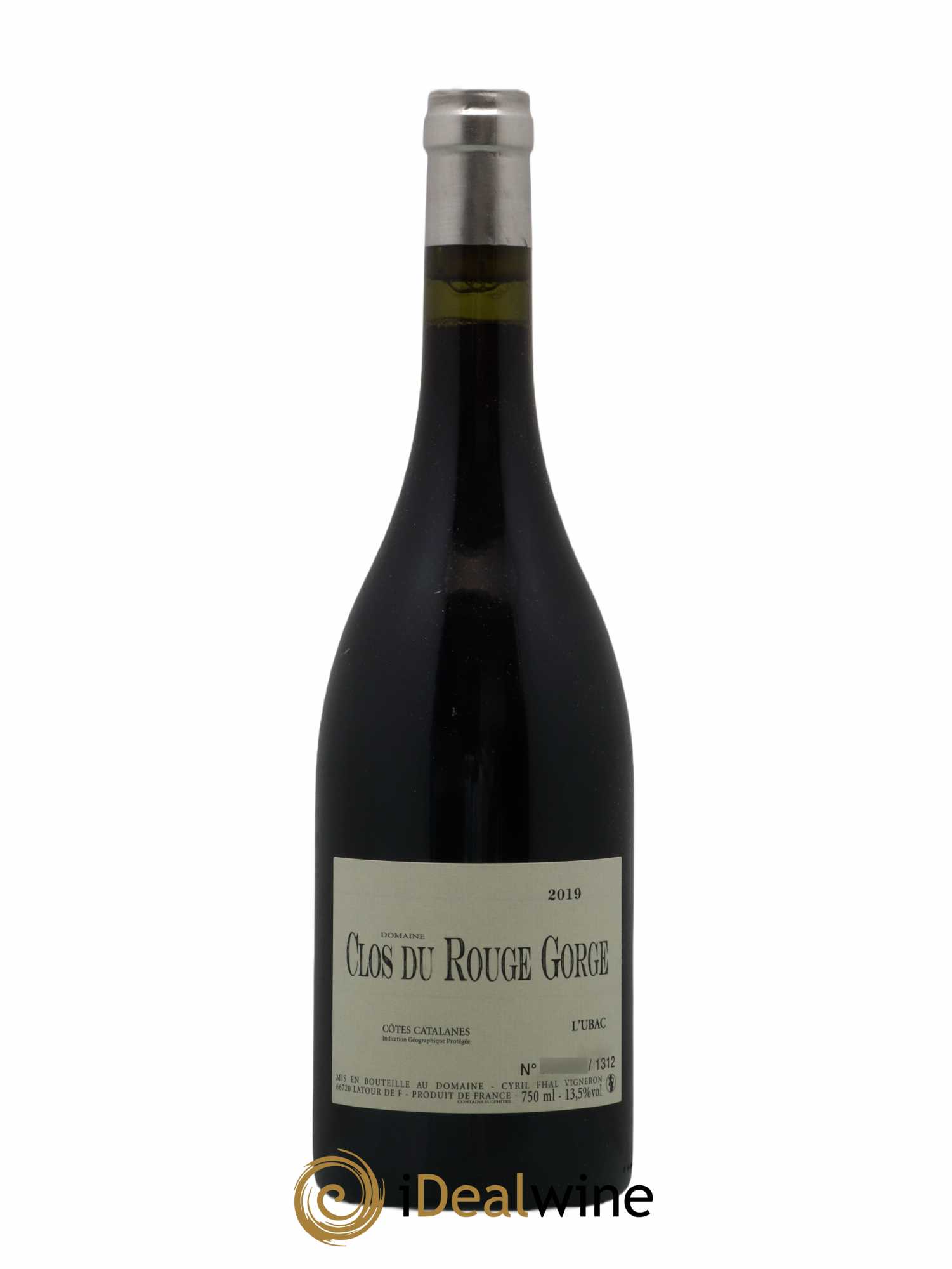 Côtes Catalanes Clos du Rouge Gorge L'Ubac Cyril Fhal 2019 - Lot de 1 bouteille - 0
