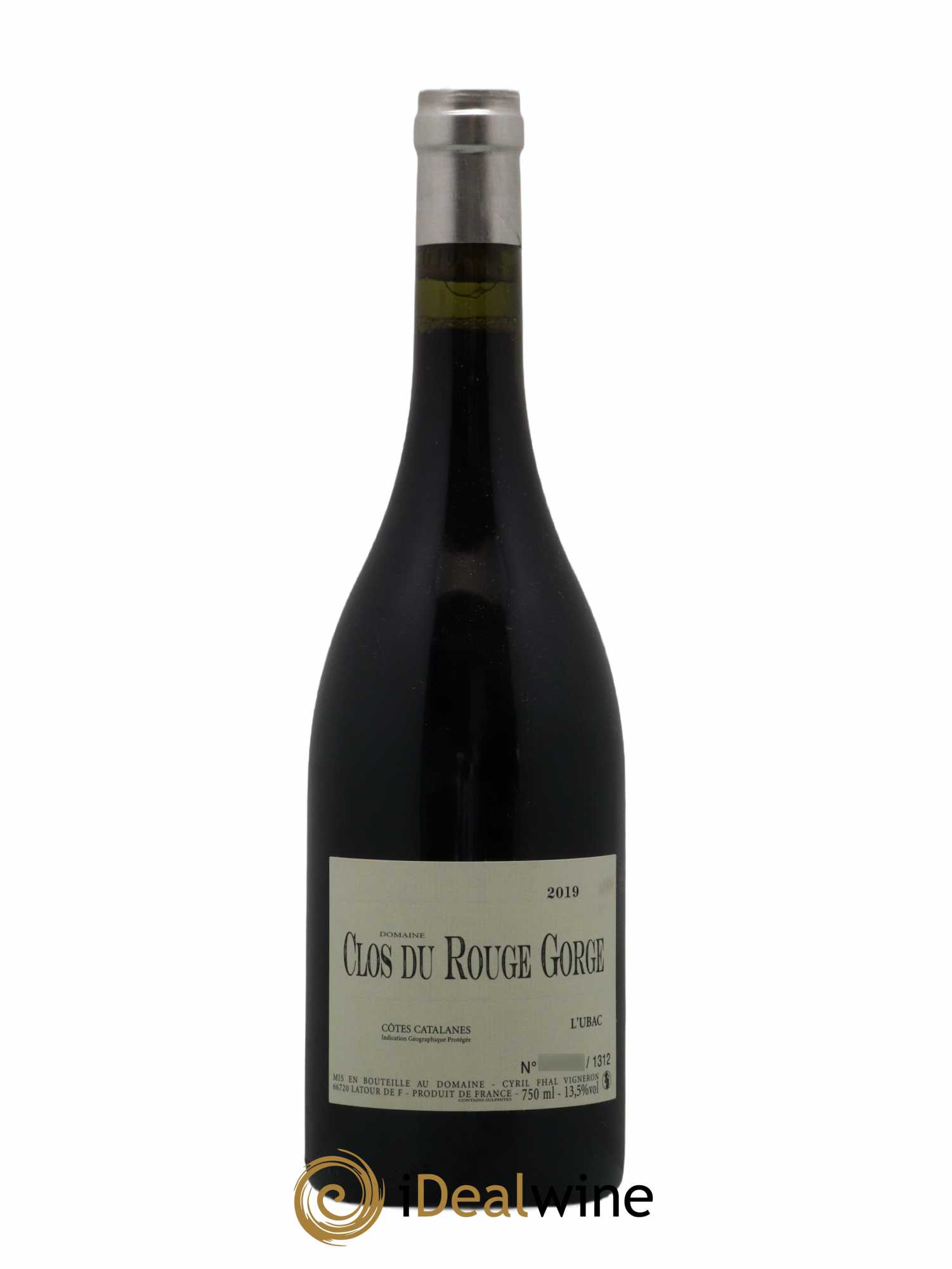 Côtes Catalanes Clos du Rouge Gorge L'Ubac Cyril Fhal 2019 - Lot de 1 bouteille - 0