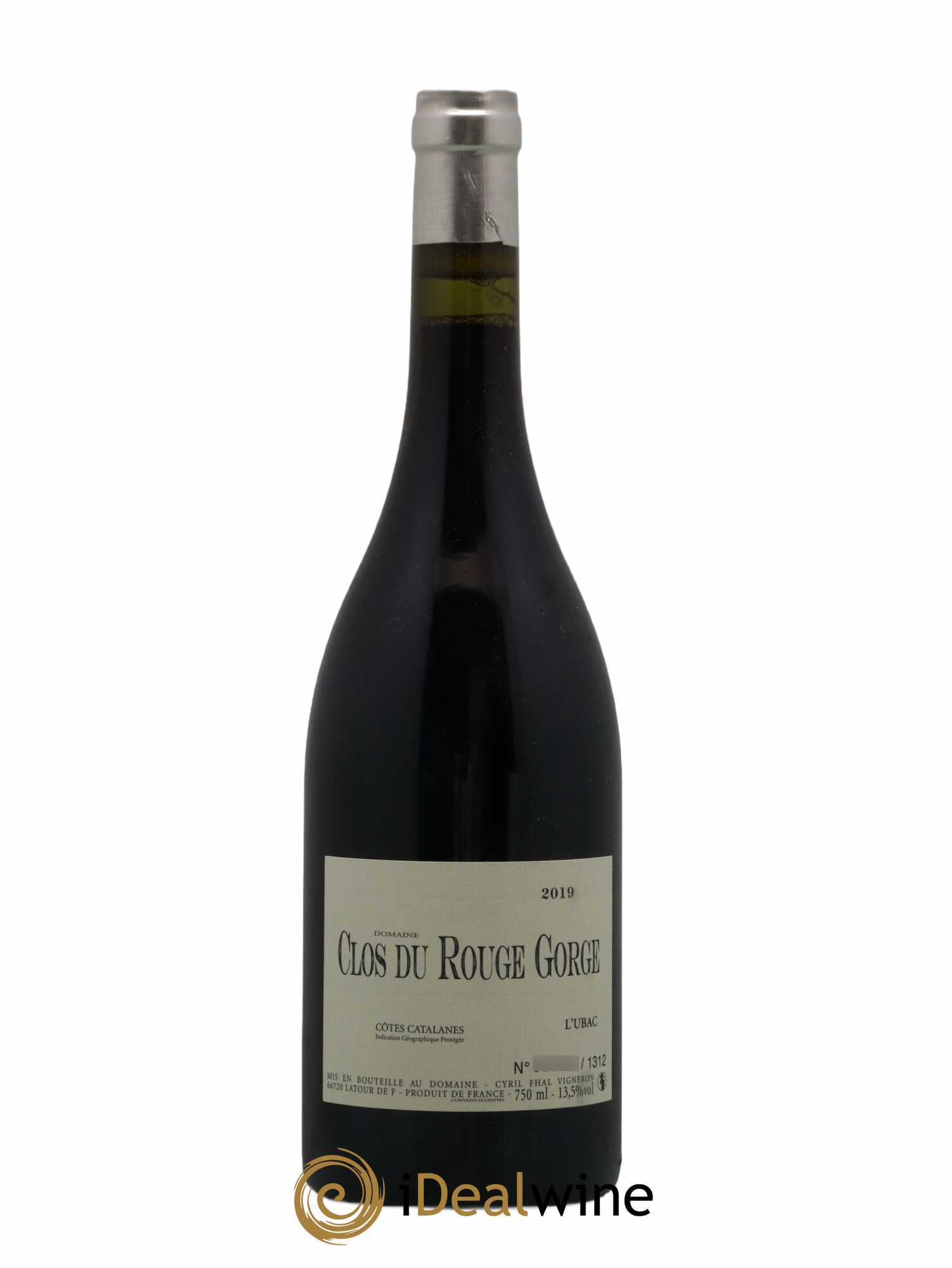 Côtes Catalanes Clos du Rouge Gorge L'Ubac Cyril Fhal 2019 - Lot de 1 bouteille - 0