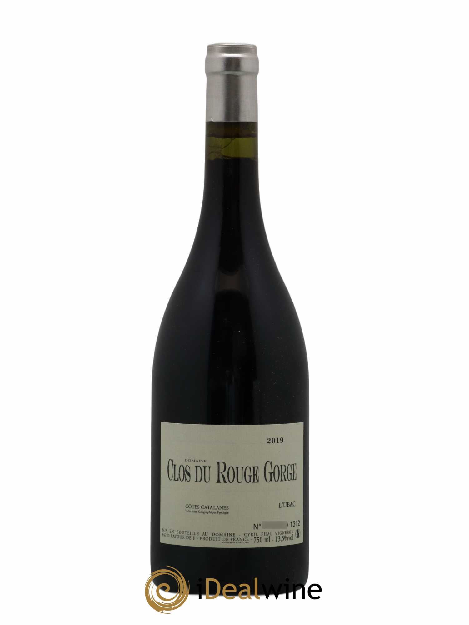 Côtes Catalanes Clos du Rouge Gorge L'Ubac Cyril Fhal 2019 - Lot de 1 bouteille - 0