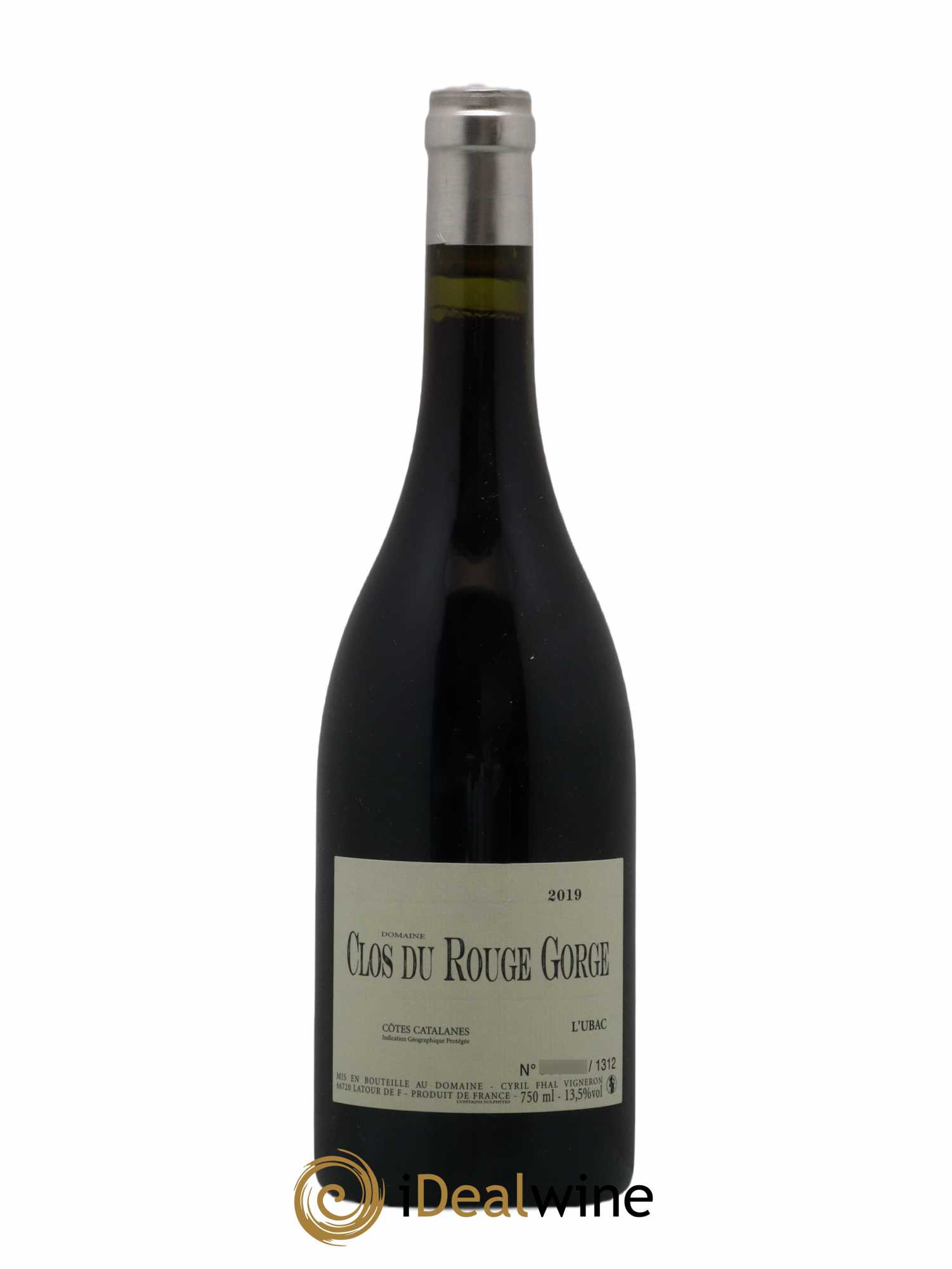 Côtes Catalanes Clos du Rouge Gorge L'Ubac Cyril Fhal 2019 - Lot de 1 bouteille - 0