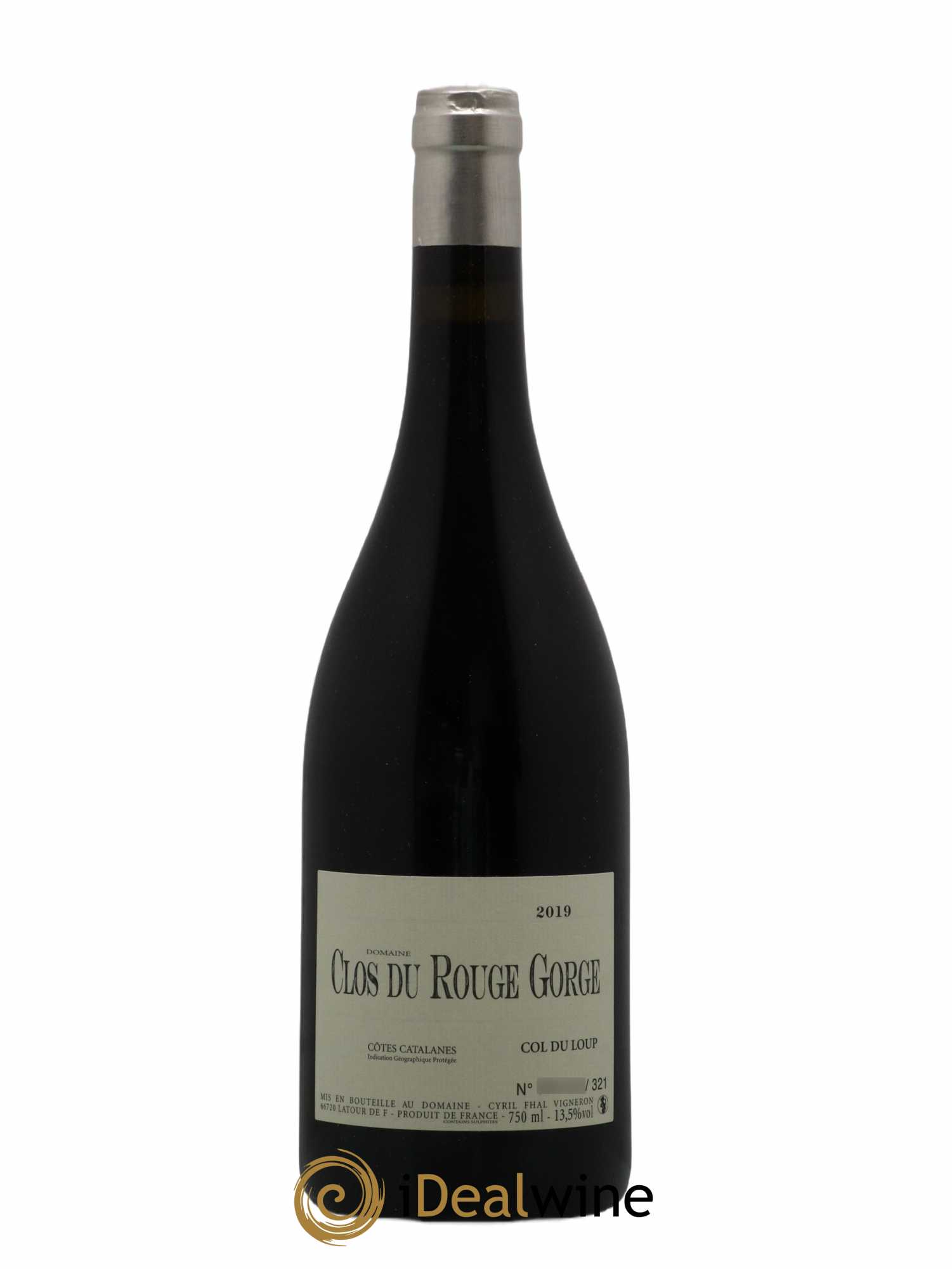 Côtes Catalanes (VDP des Côtes Catalanes) Col du Loup Rouge Gorge 2019 - Lot de 1 bouteille - 0