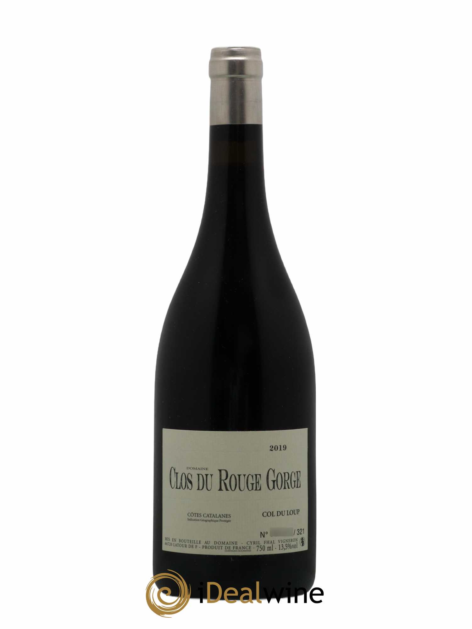 Côtes Catalanes (VDP des Côtes Catalanes) Col du Loup Rouge Gorge 2019 - Lot de 1 bouteille - 0