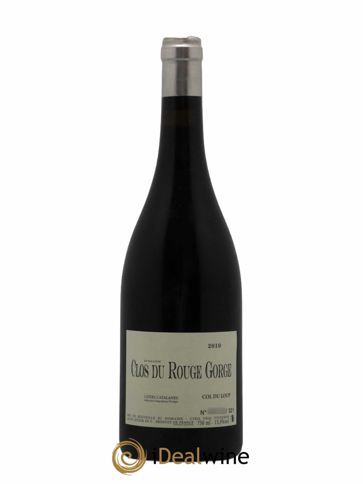 Côtes Catalanes (VDP des Côtes Catalanes) Col du Loup Rouge Gorge 2019 - Lot de 1 bouteille - 0