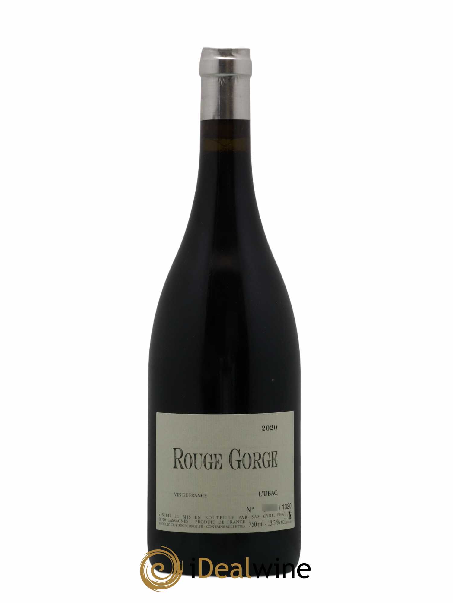 Vin de France L'Ubac Rouge Gorge 2020 - Lot de 1 bouteille - 0