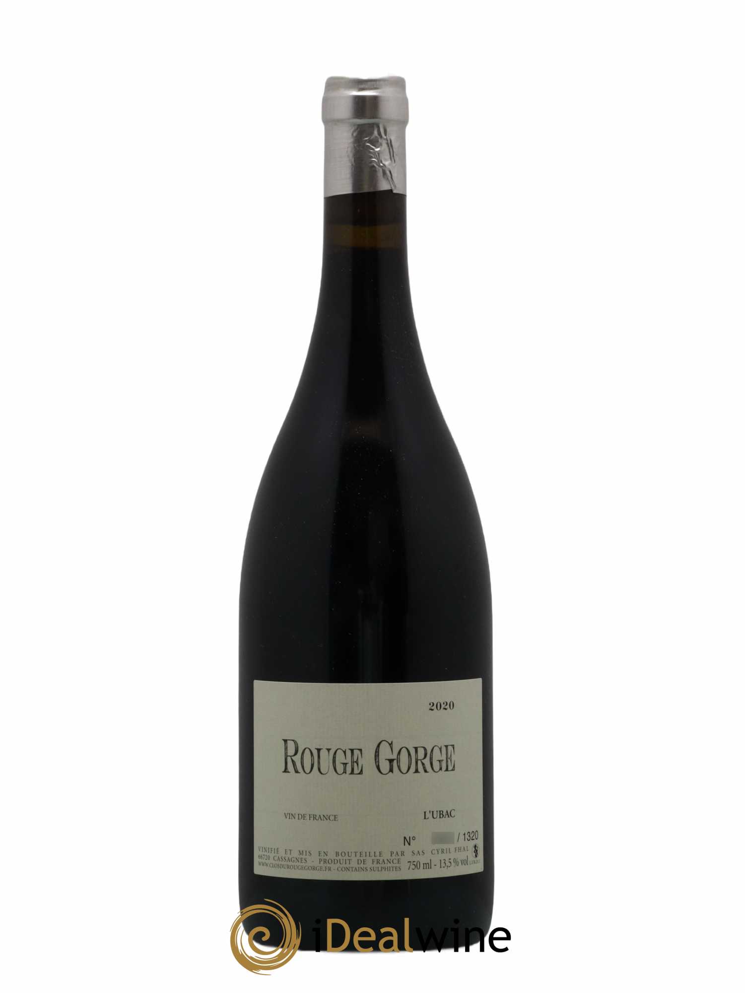 Vin de France L'Ubac Rouge Gorge 2020 - Lot de 1 bouteille - 0