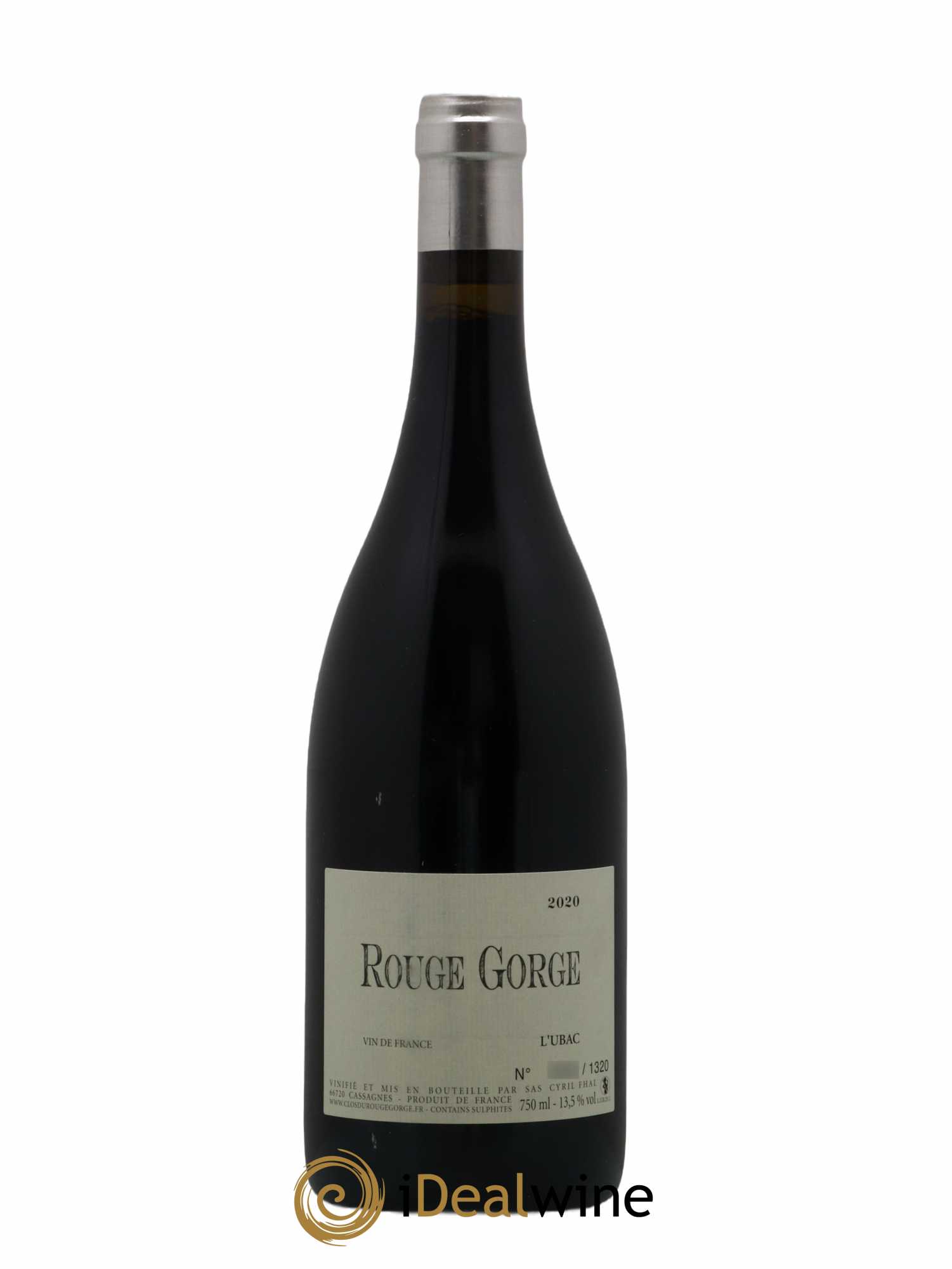 Vin de France L'Ubac Rouge Gorge 2020 - Lot de 1 bouteille - 0