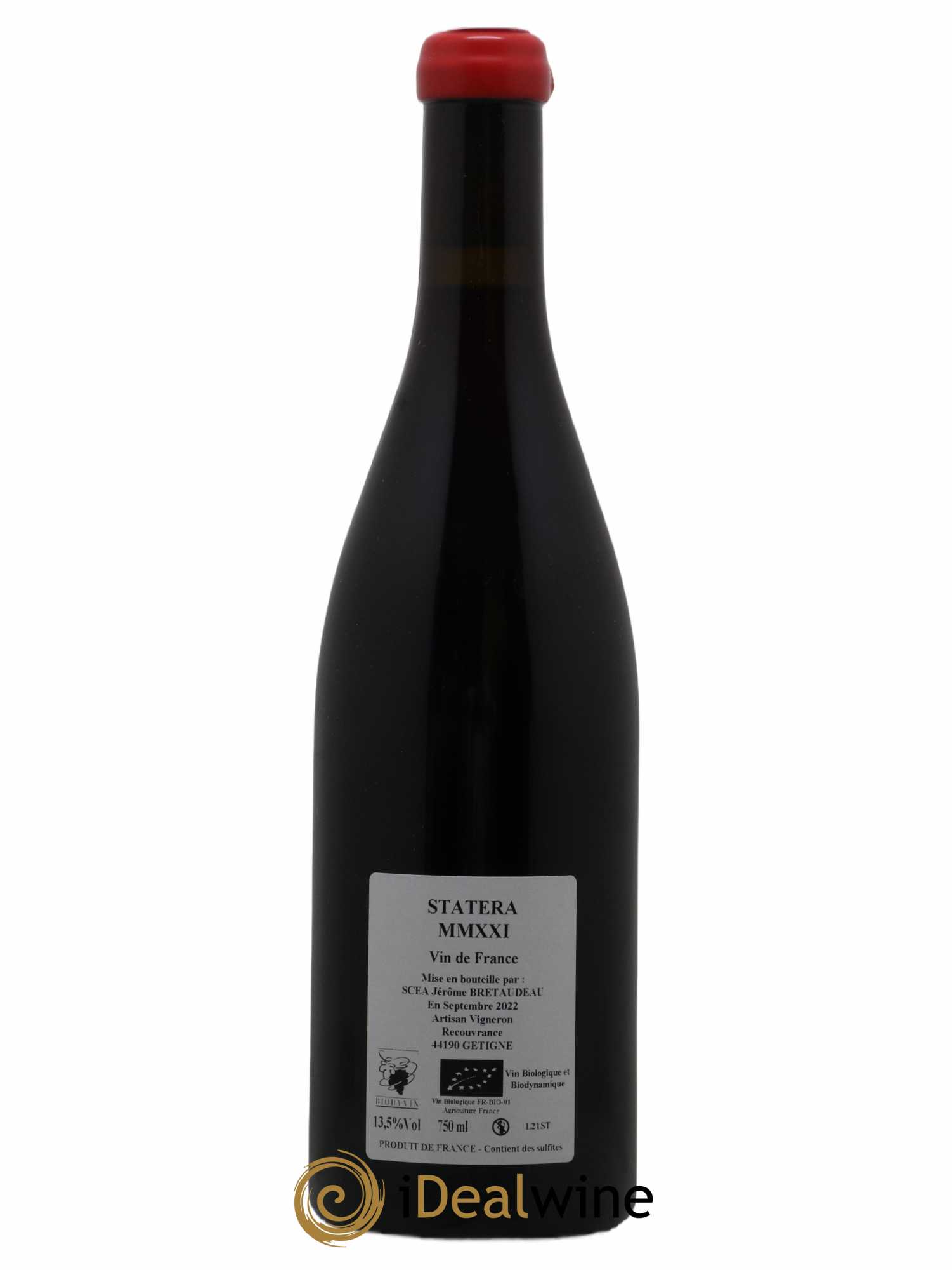 Vin de France Statera Jérôme Bretaudeau - Domaine de Bellevue 2021 - Lot de 1 bouteille - 1