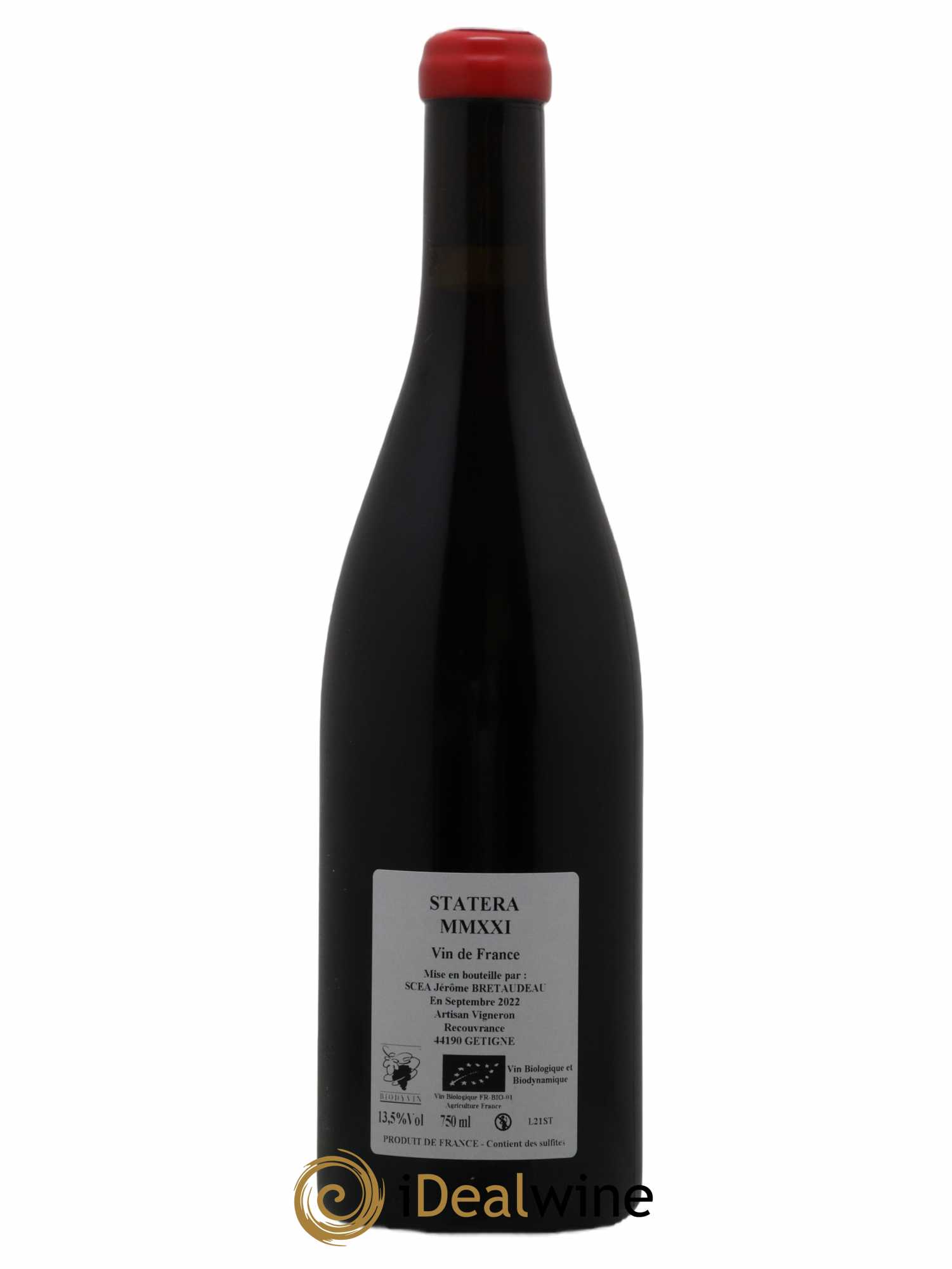 Vin de France Statera Jérôme Bretaudeau - Domaine de Bellevue 2021 - Lot de 1 bouteille - 1