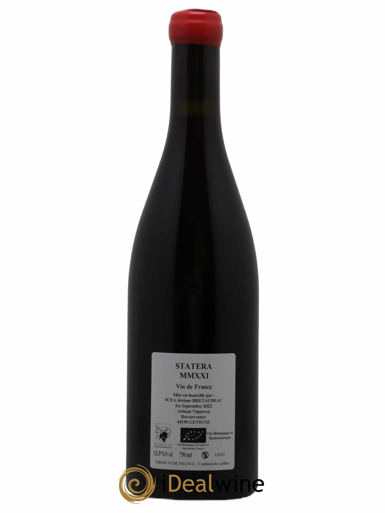 Vin de France Statera Jérôme Bretaudeau - Domaine de Bellevue 2021 - Lot of 1 bottle - 1