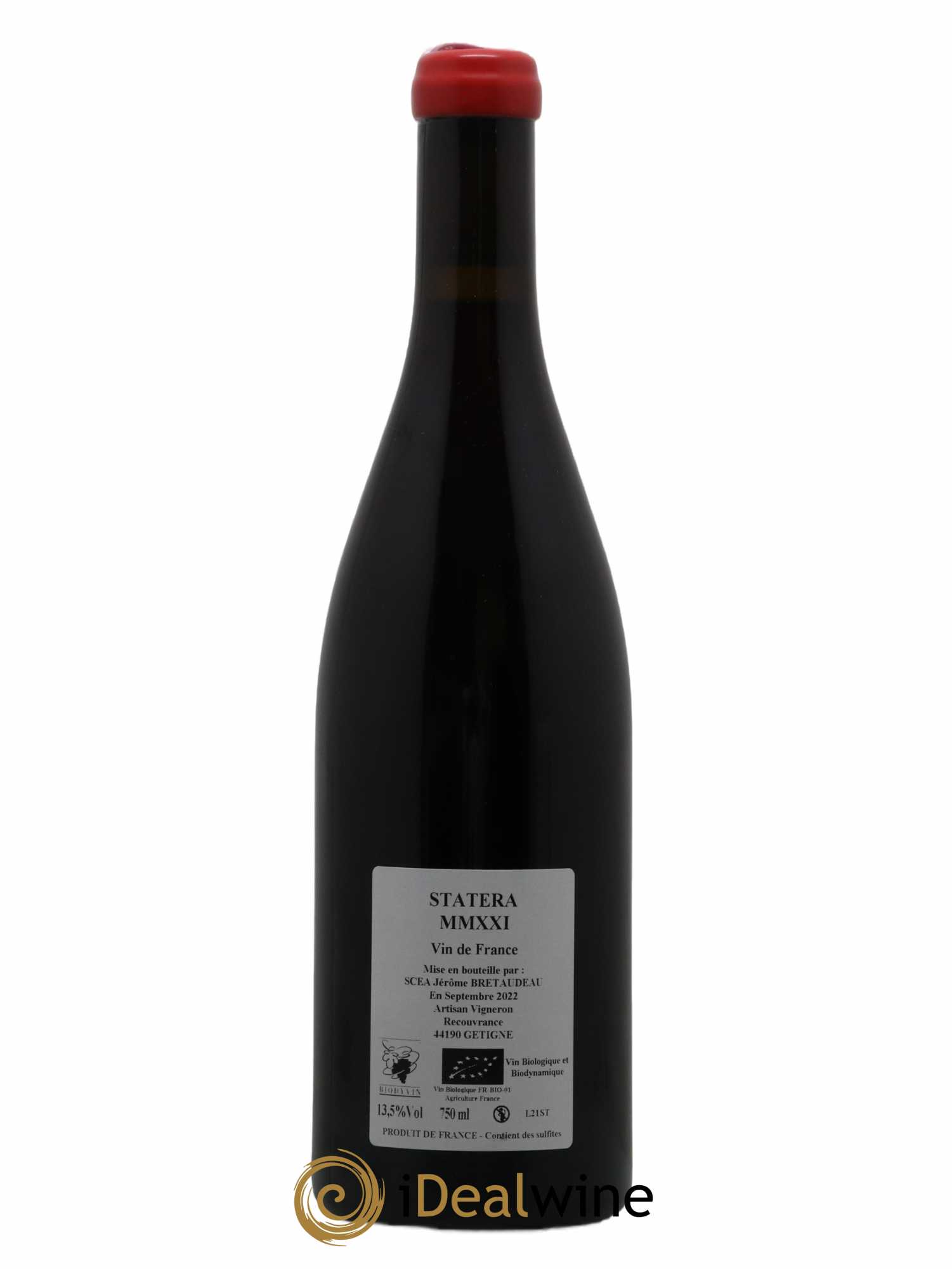 Vin de France Statera Jérôme Bretaudeau - Domaine de Bellevue 2021 - Lot de 1 bouteille - 1