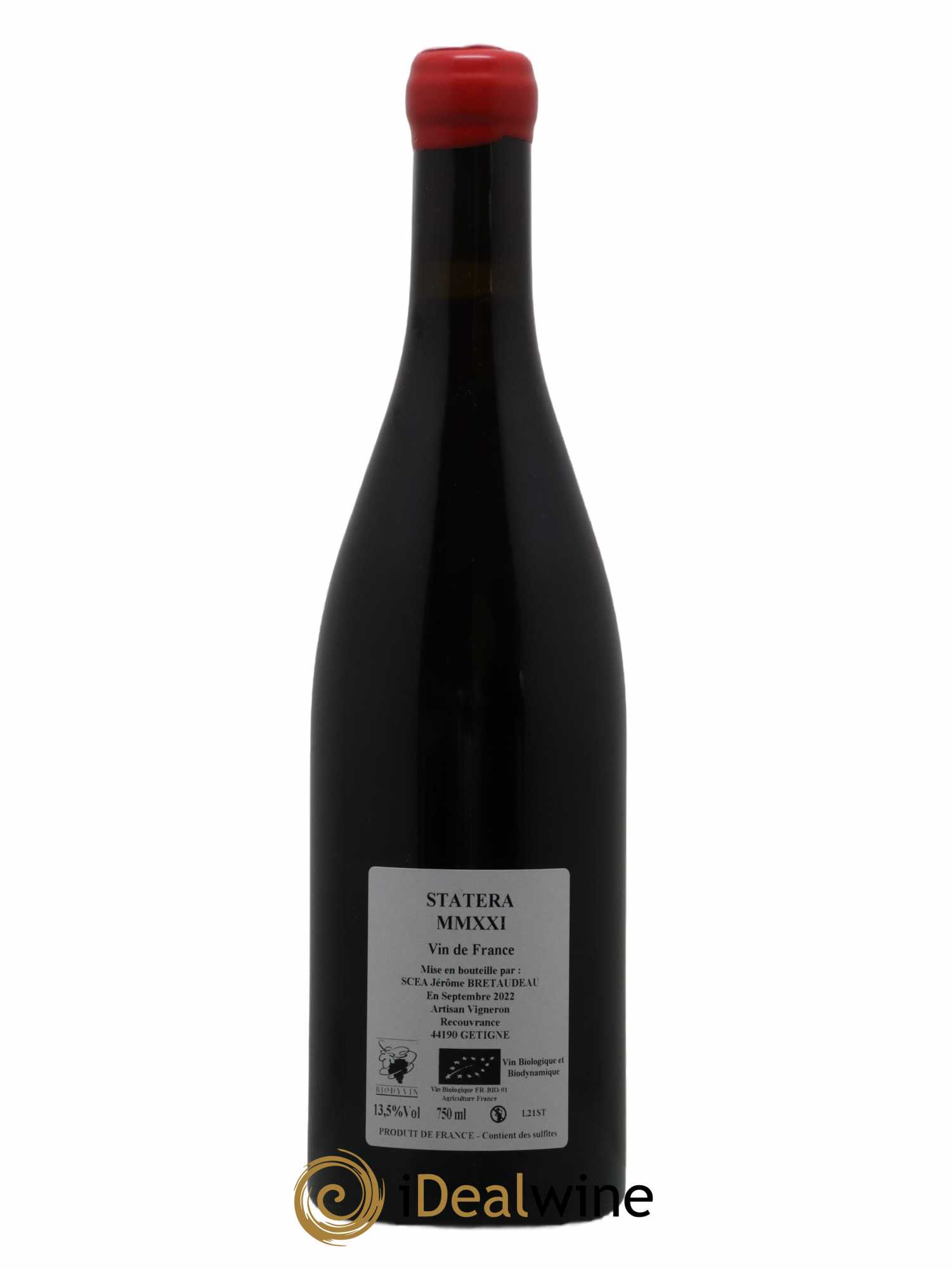 Vin de France Statera Jérôme Bretaudeau - Domaine de Bellevue 2021 - Lot de 1 bouteille - 1