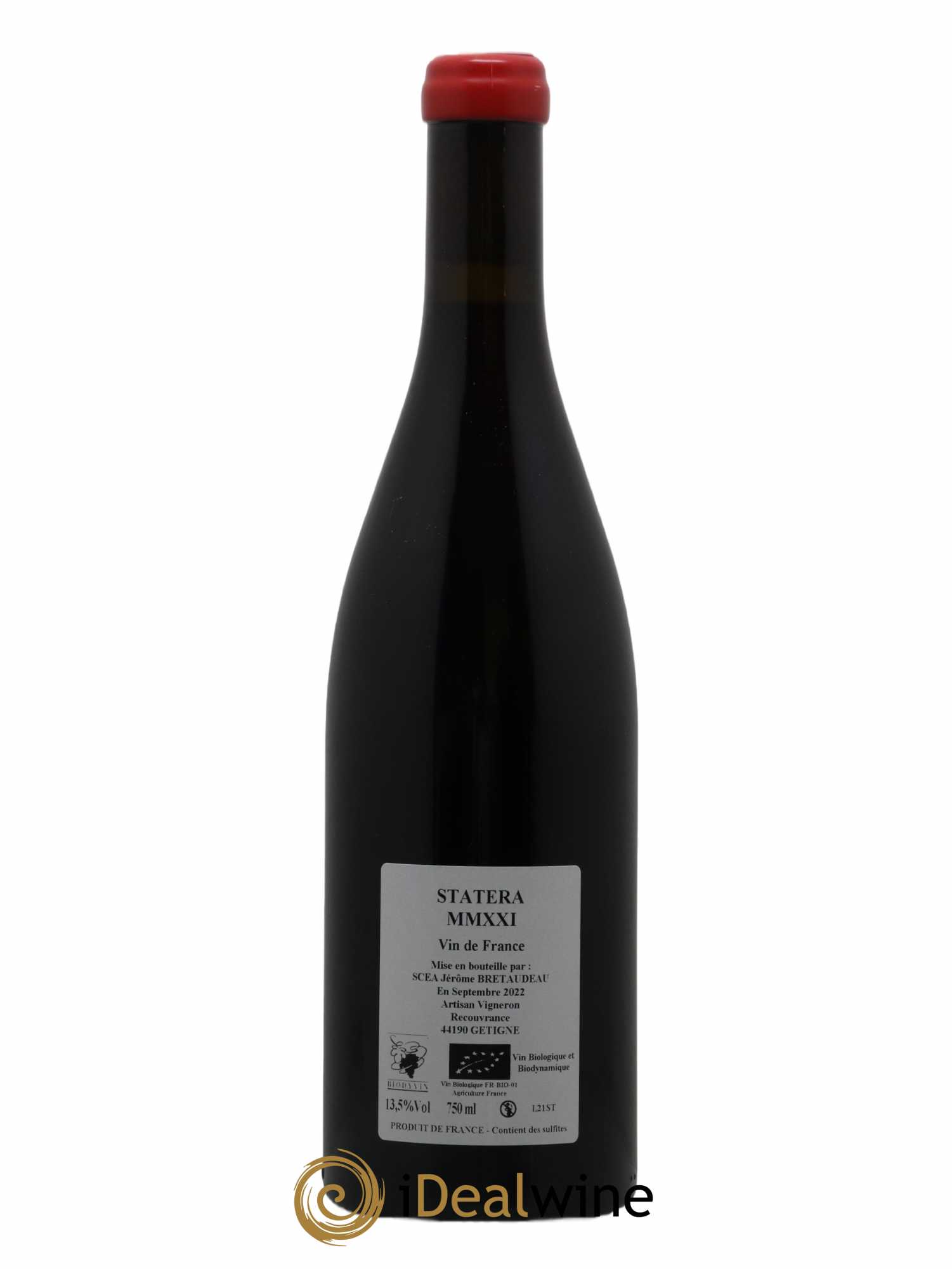 Vin de France Statera Jérôme Bretaudeau - Domaine de Bellevue 2021 - Lot de 1 bouteille - 1