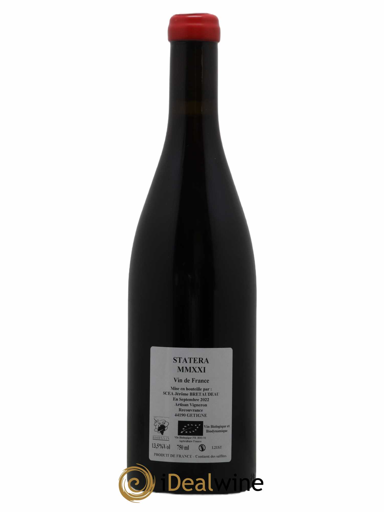 Vin de France Statera Jérôme Bretaudeau - Domaine de Bellevue 2021 - Lot de 1 bouteille - 1