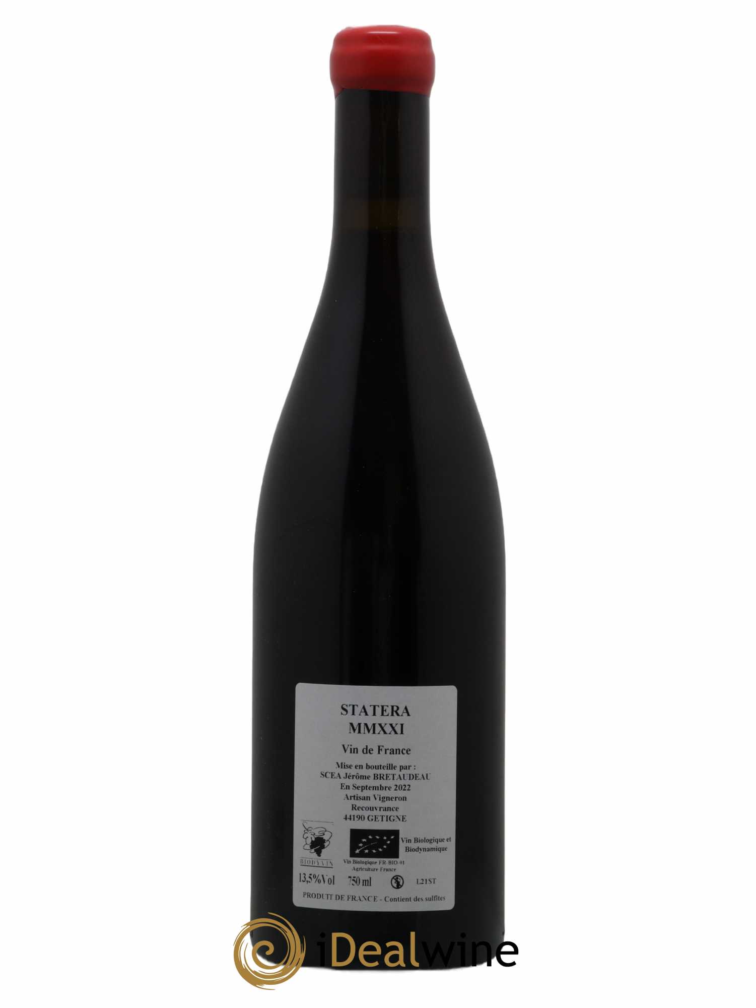 Vin de France Statera Jérôme Bretaudeau - Domaine de Bellevue 2021 - Lot de 1 bouteille - 1