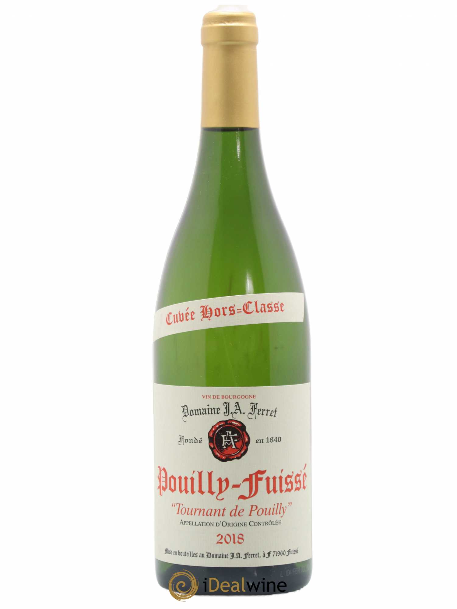 Pouilly-Fuissé 1er Cru Hors Classe Tournant de Pouilly J.A. Ferret (Domaine) (sans prix de réserve) 2018 - Lot de 1 bouteille - 0