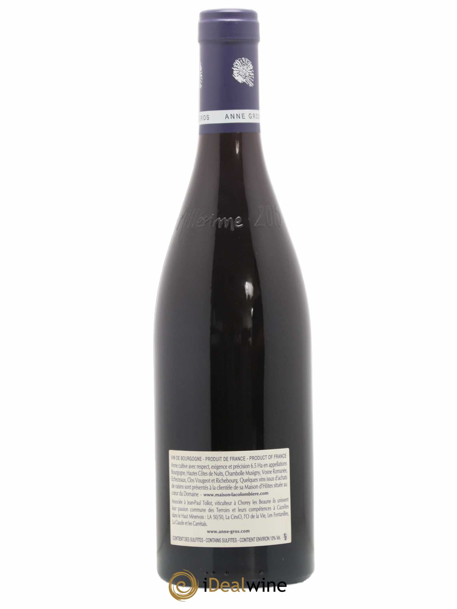Clos de Vougeot Grand Cru Le Grand Maupertui Anne Gros  (sans prix de réserve) 2015 - Lot de 1 bouteille - 1