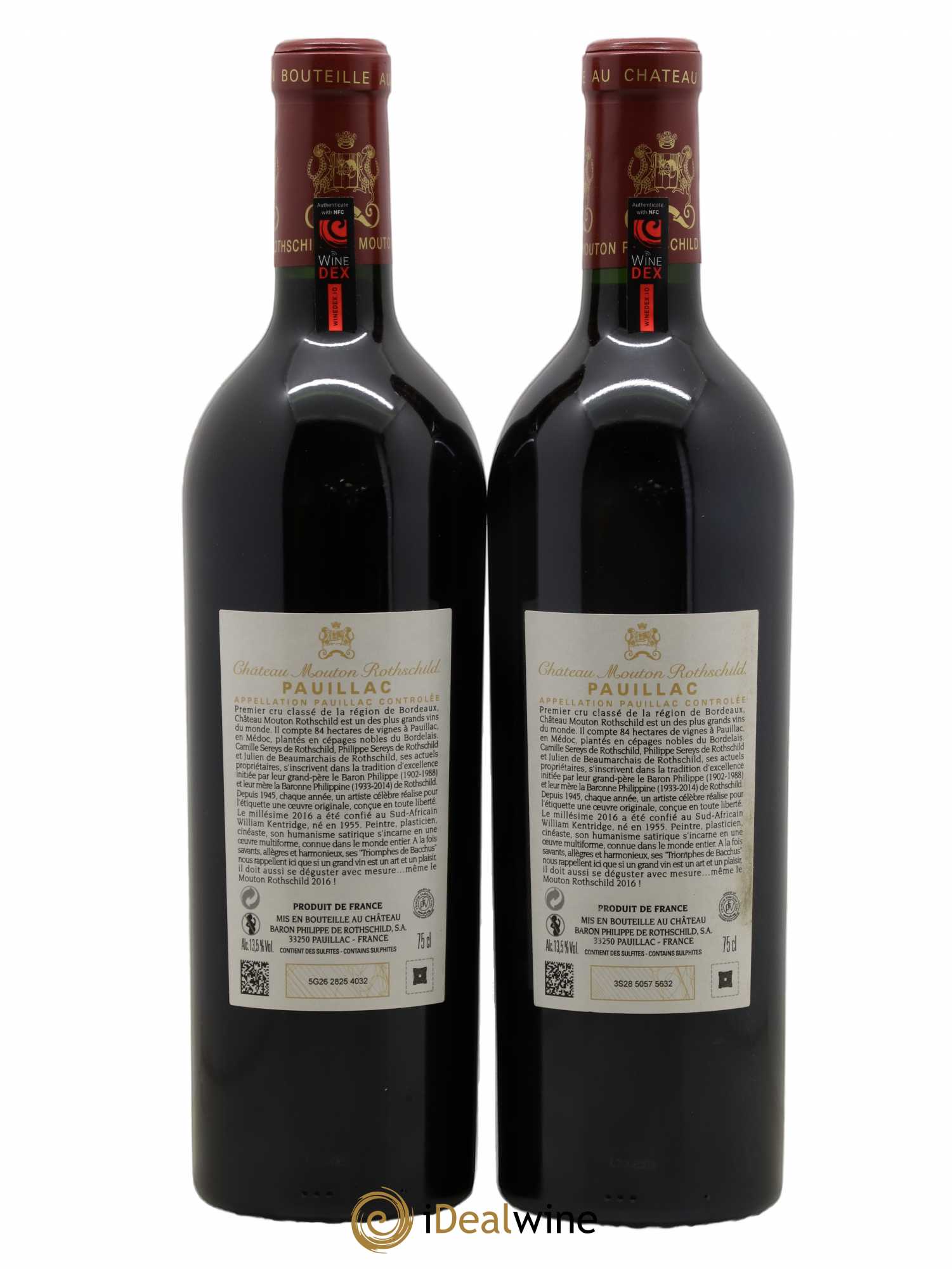 Château Mouton Rothschild 1er Grand Cru Classé 2016 - Lot de 2 bouteilles - 1