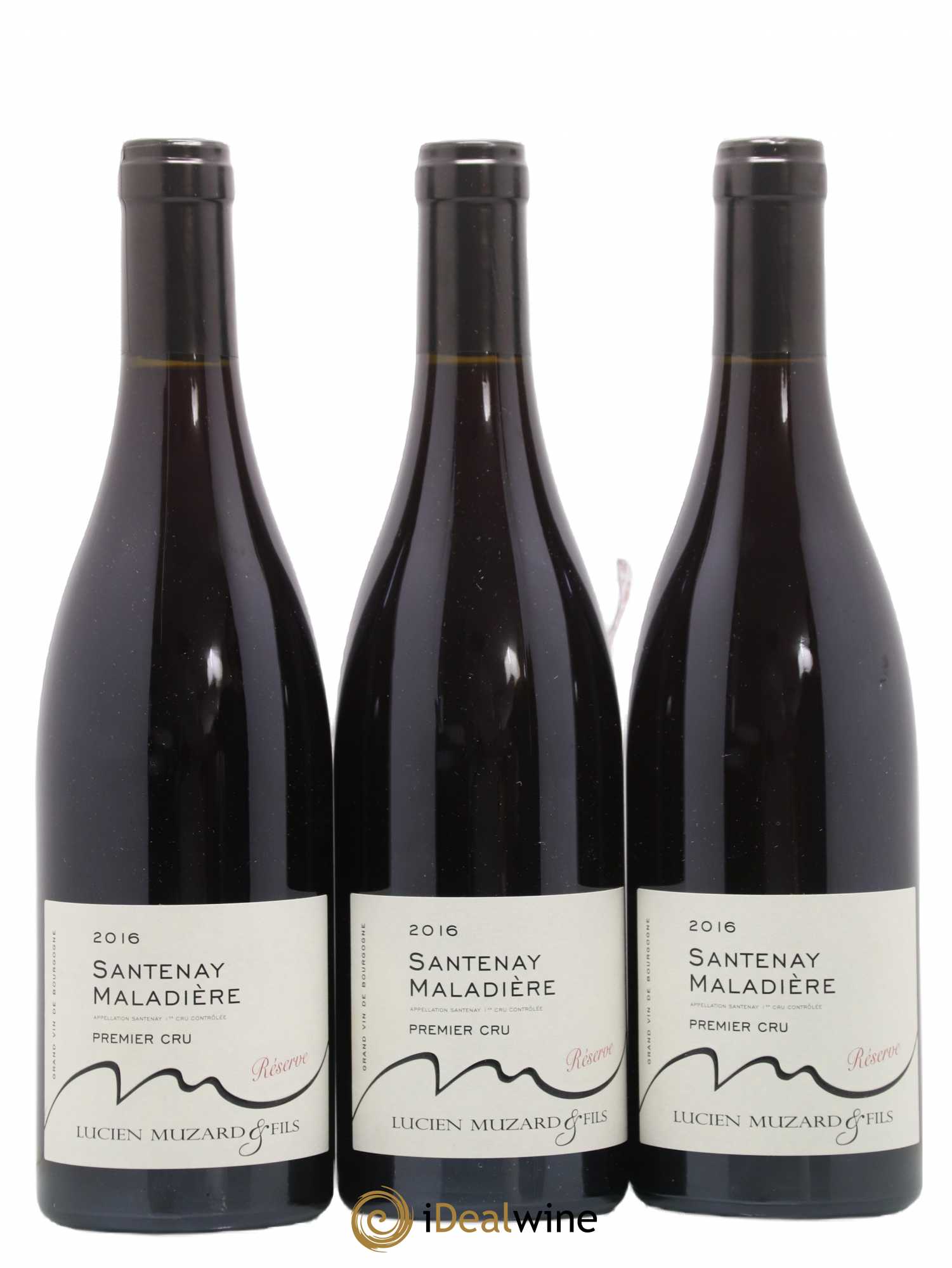 Santenay 1er Cru Maladiere Reserve Lucien Muzard (sans prix de réserve) 2016 - Posten von 3 Flaschen - 0