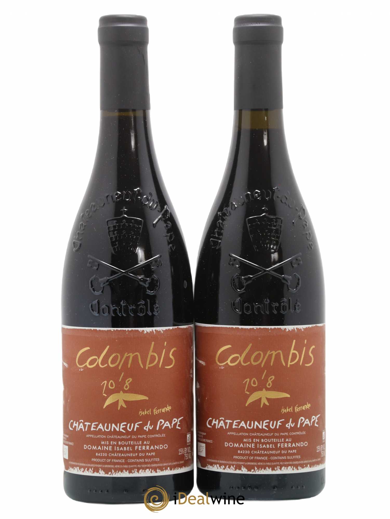 Châteauneuf-du-Pape Colombis Domaine Saint-Préfert (senza prezzo di riserva) 2018 - Lotto di 2 bottiglie - 0