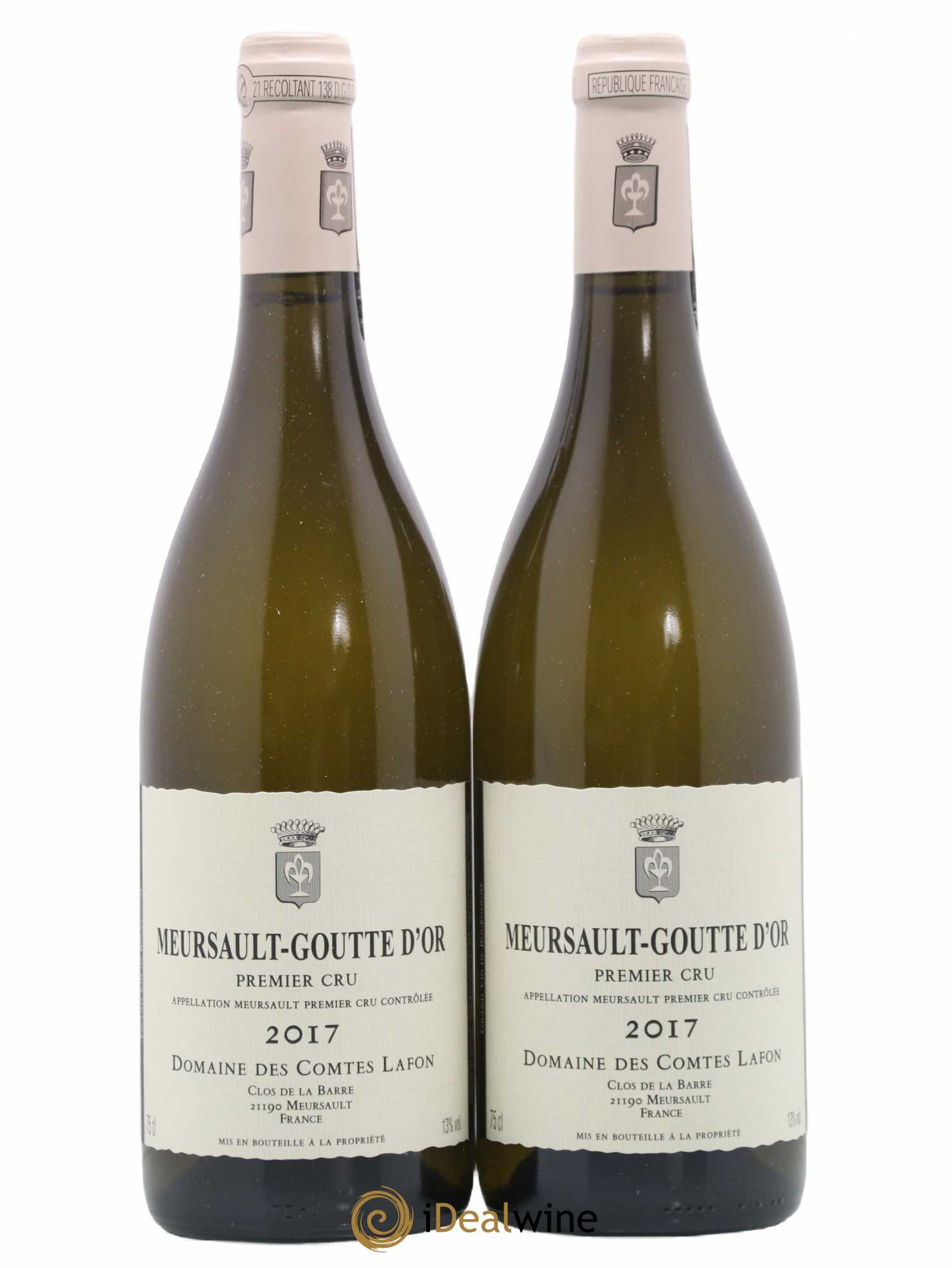 Meursault 1er Cru Goutte d'Or Comtes Lafon (Domaine des) 2017 - Lot de 2 bouteilles - 0