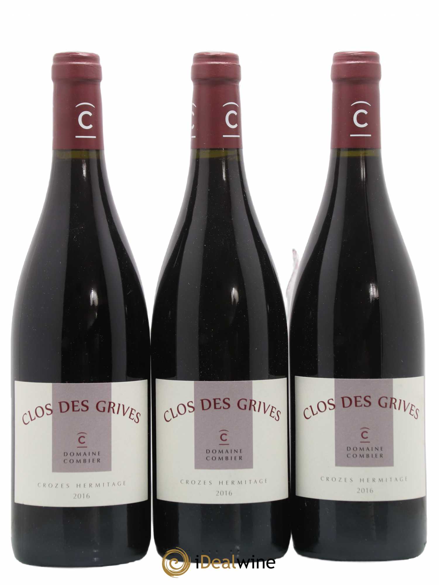 Crozes-Hermitage Clos des Grives Combier (sans prix de réserve) 2016 - Lot de 3 bouteilles - 0