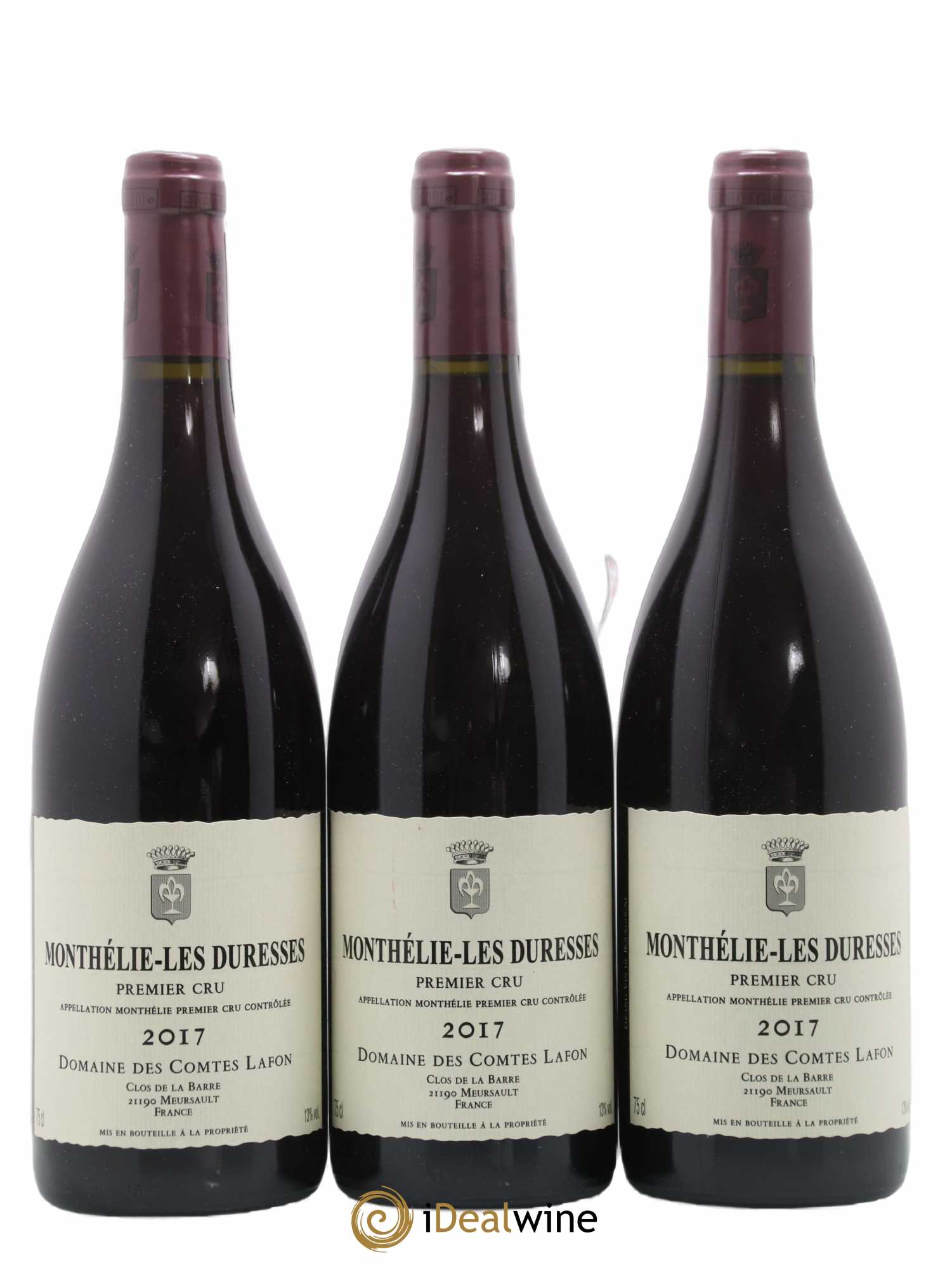 Monthélie 1er Cru Les Duresses Comtes Lafon (Domaine des) (sans prix de réserve) (sans prix de réserve) 2017 - Lot de 3 bouteilles - 0