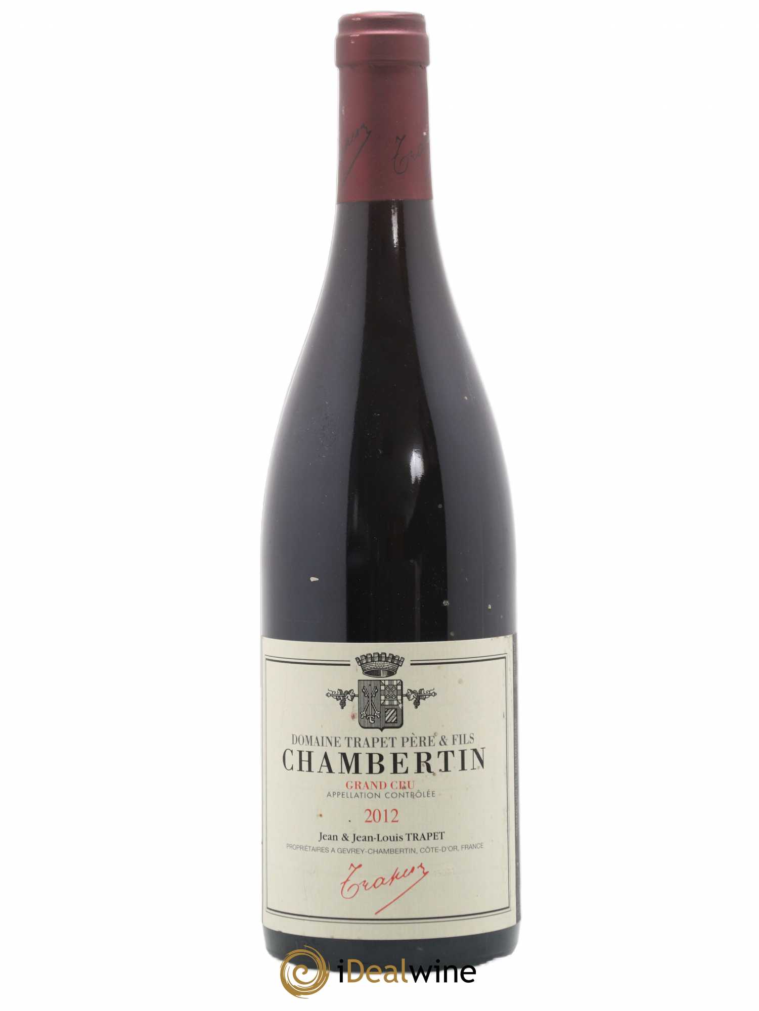Chambertin Grand Cru Domaine Trapet 2012 - Lot de 1 bouteille - 0