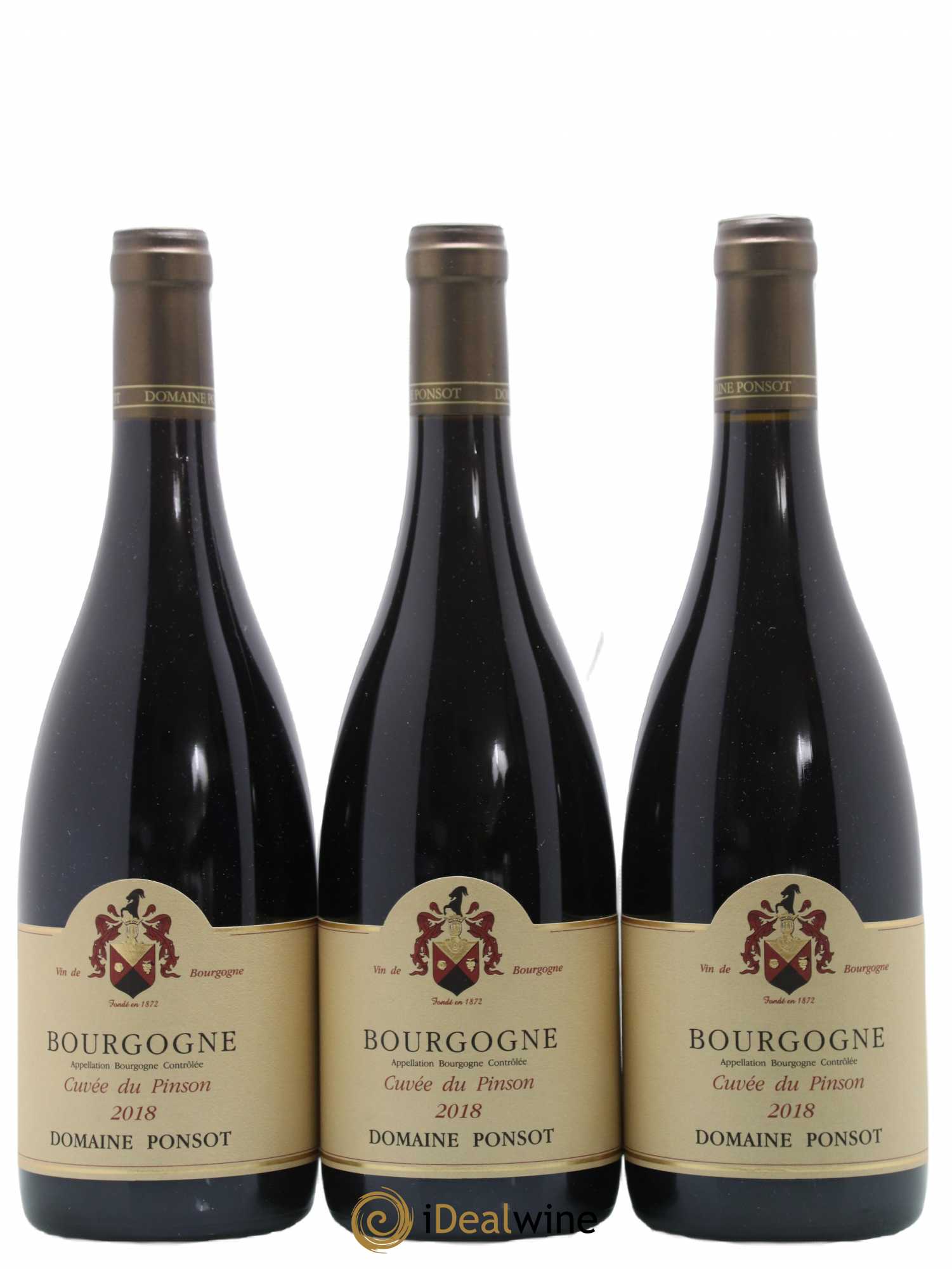Bourgogne Cuvée du Pinson Ponsot (Domaine) (sans prix de réserve) 2018 - Lot de 3 bouteilles - 0