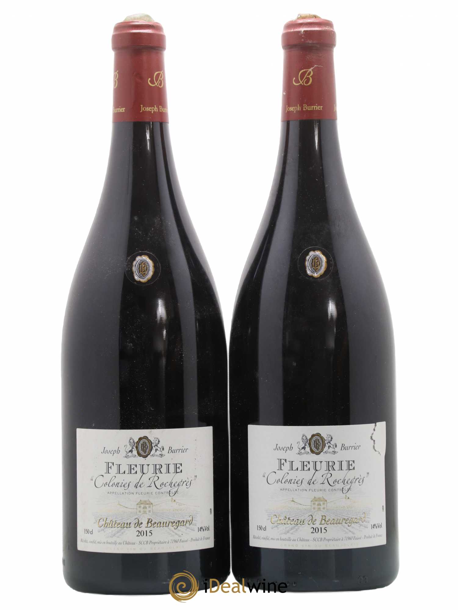 Fleurie Colonies de Rochegrès Château de Beauregard (sans prix de réserve) 2015 - Posten von 2 Magnum - 0