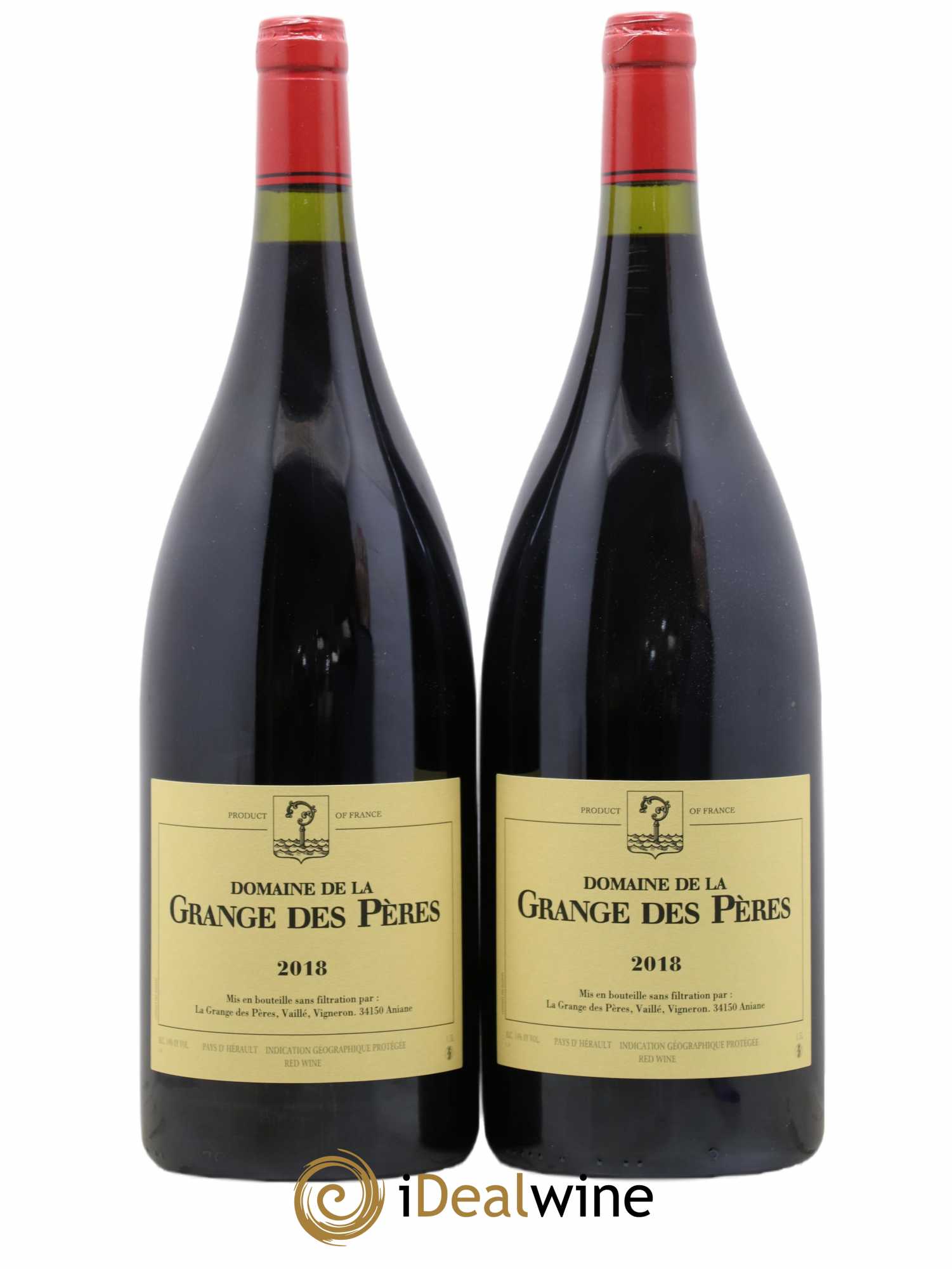 Pays d'Hérault Grange des Pères Laurent Vaillé 2018 - Lot of 2 magnums - 0
