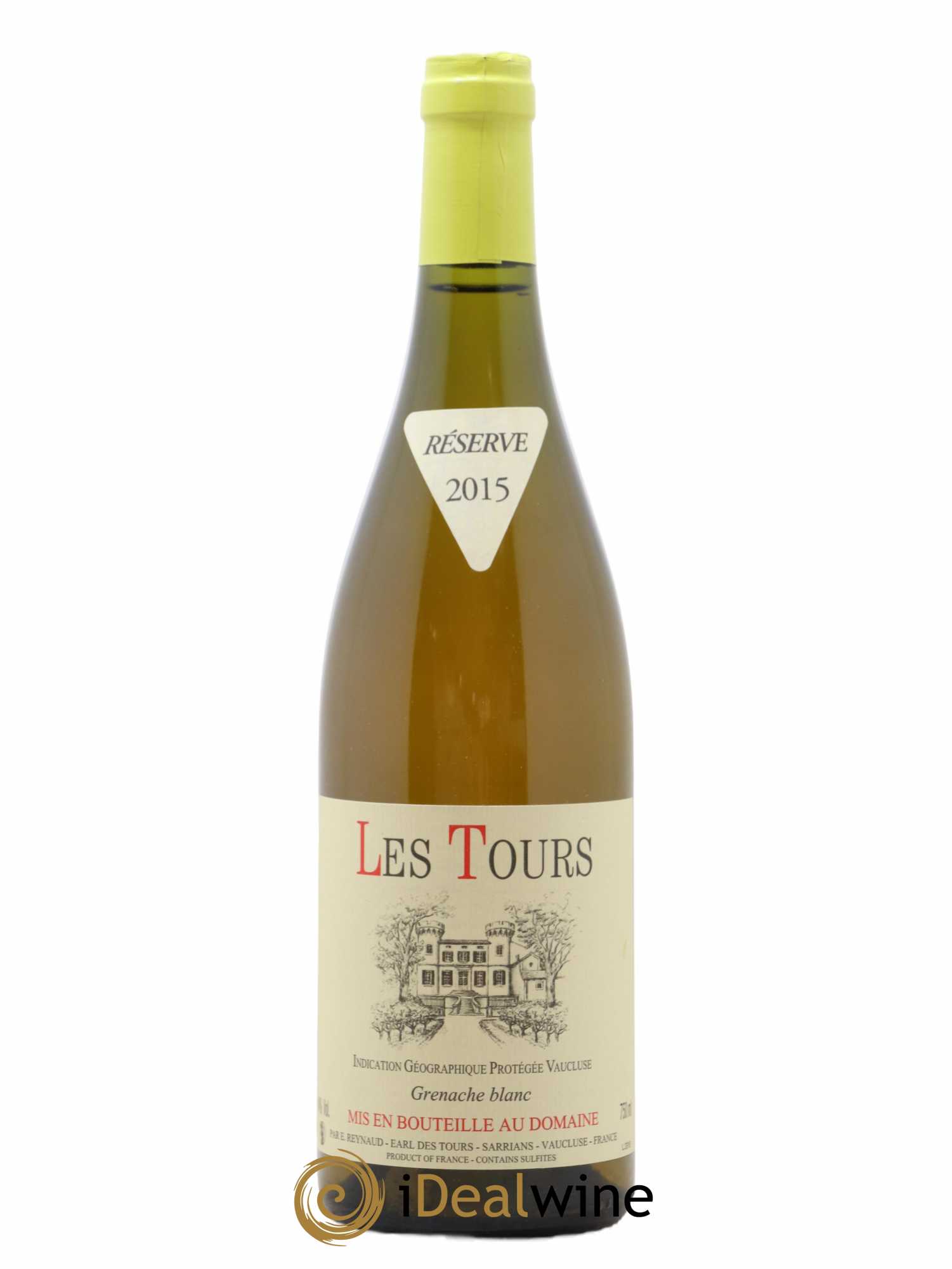 IGP Vaucluse (Vin de Pays de Vaucluse) Les Tours Grenache Blanc Emmanuel Reynaud Grenache Blanc (sans prix de réserve) 2015 - Lot de 1 bouteille - 0