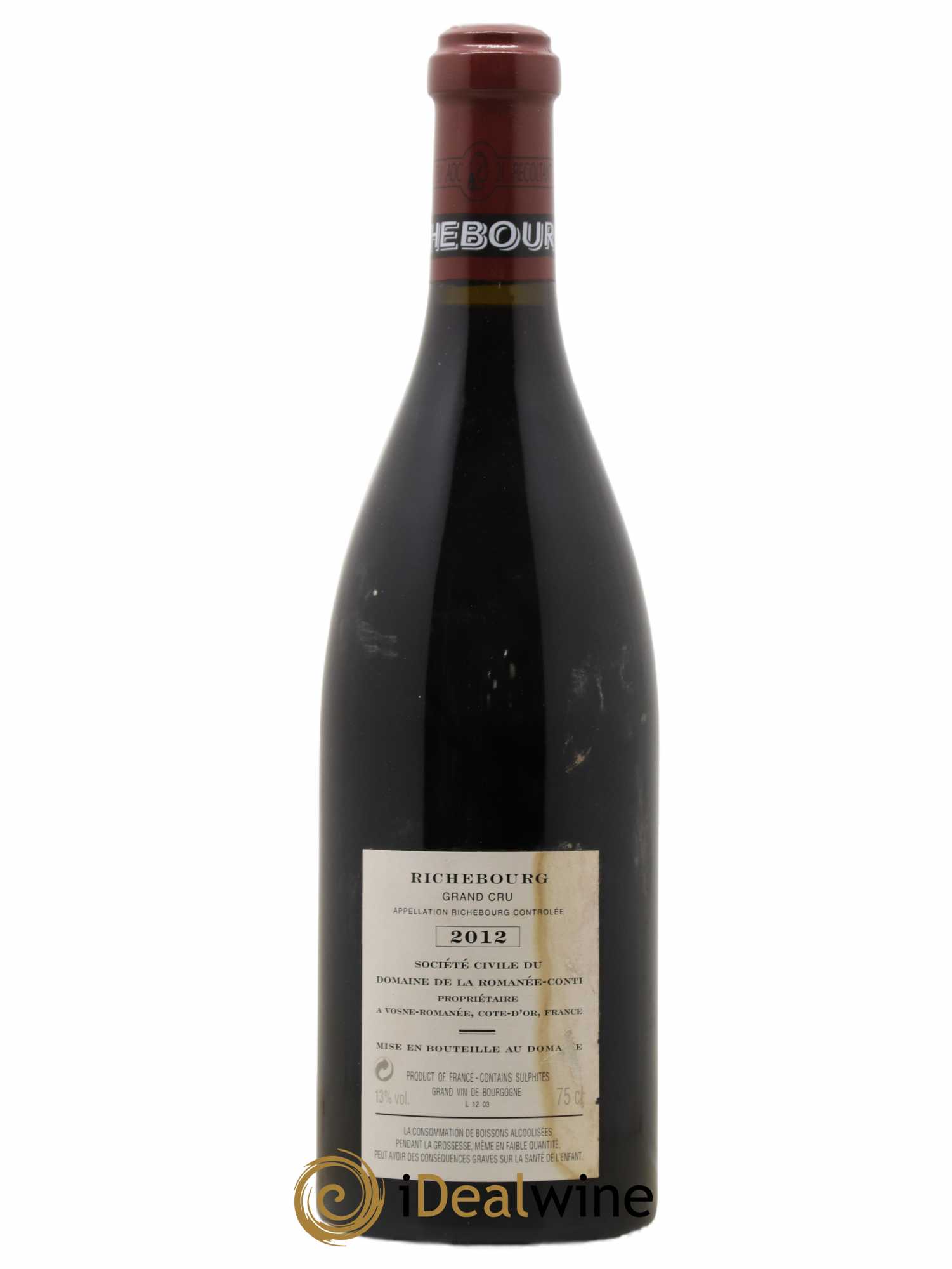 Richebourg Grand Cru Domaine de la Romanée-Conti 2012 - Lotto di 1 bottiglia - 1