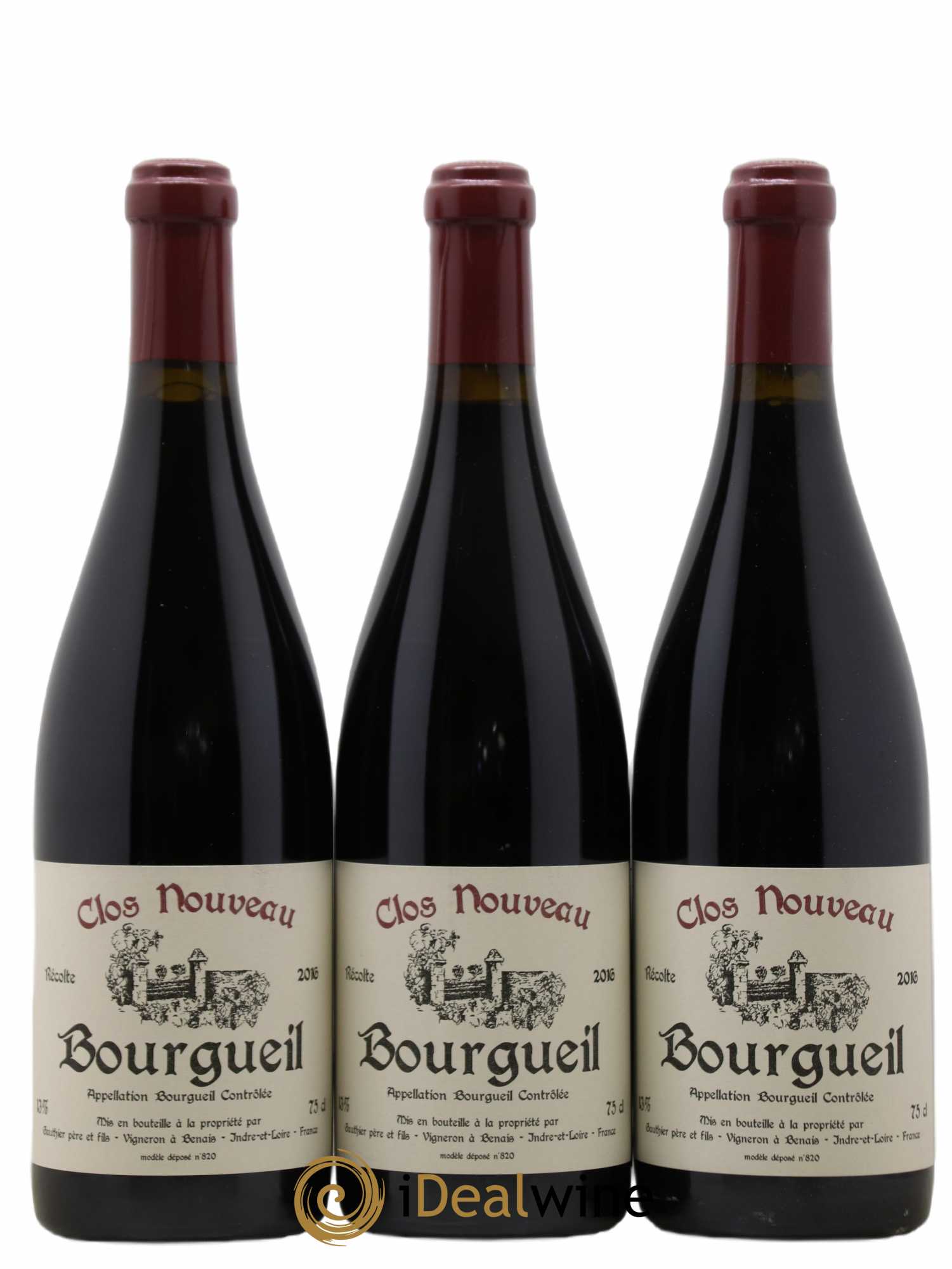 Bourgueil Clos Nouveau Domaine du Bel Air 2016 - Lot de 6 bouteilles - 1