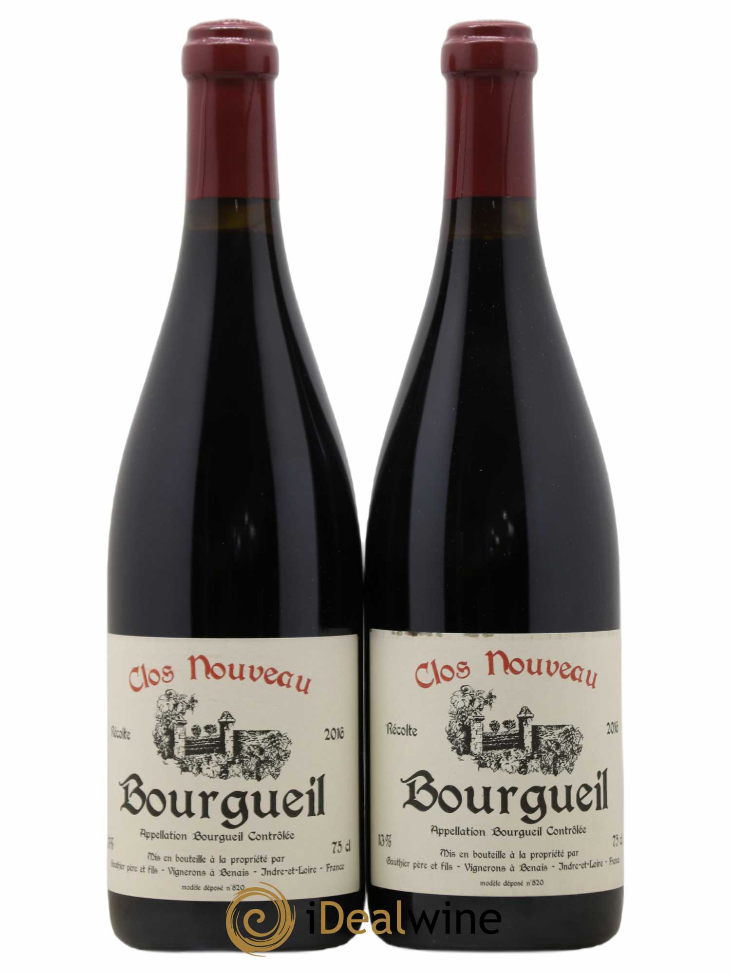 Bourgueil Clos Nouveau Domaine du Bel Air 2016 - Lot de 2 bouteilles - 0