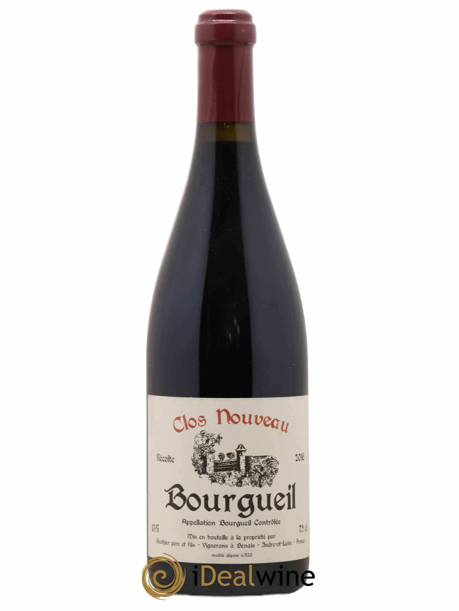 Bourgueil Clos Nouveau Domaine du Bel Air 2016 - Lot de 1 bouteille - 0