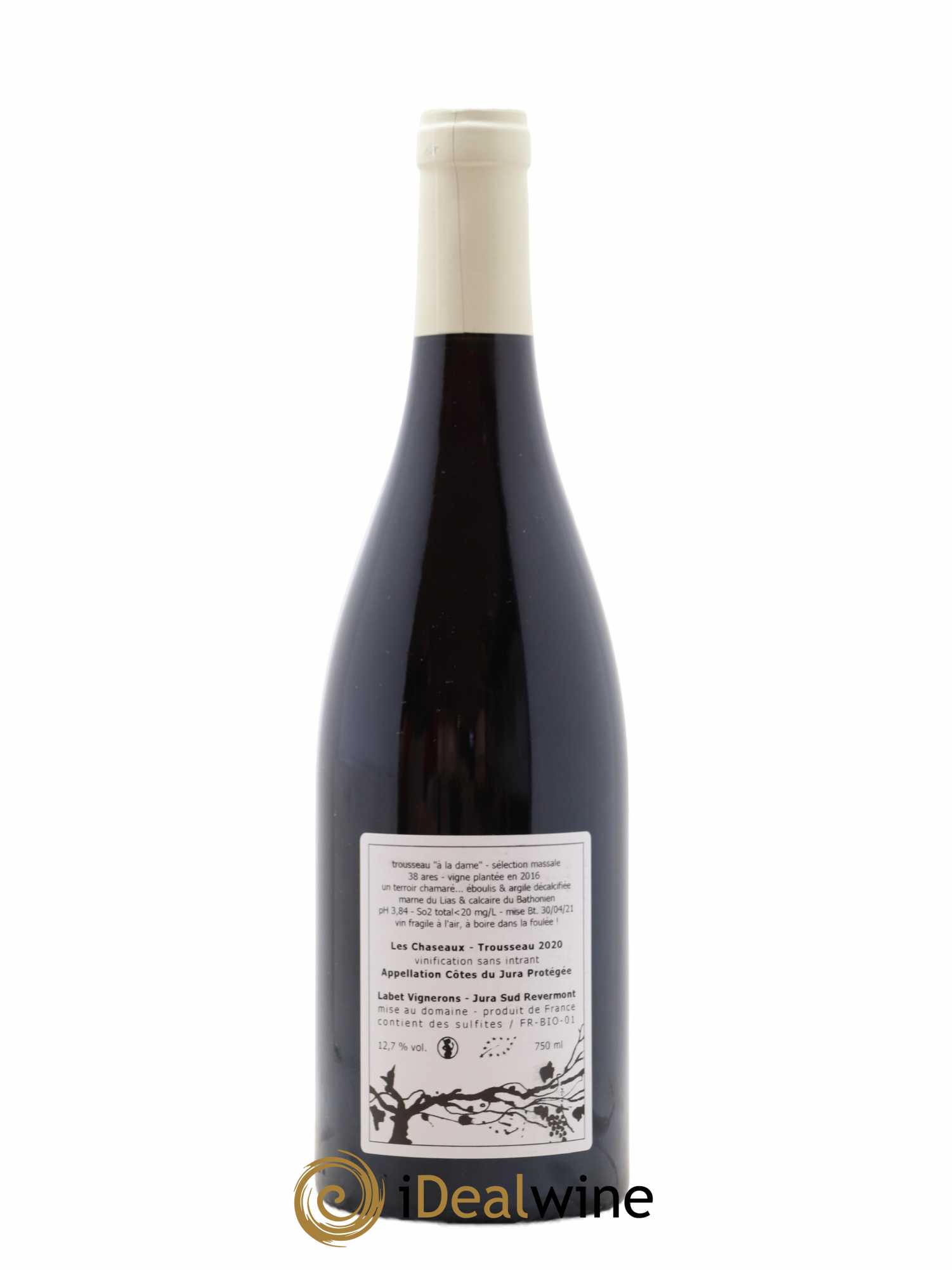 Côtes du Jura Trousseau Les Chaseaux Romain - Julien - Charline Labet 2020 - Lot de 1 bouteille - 1
