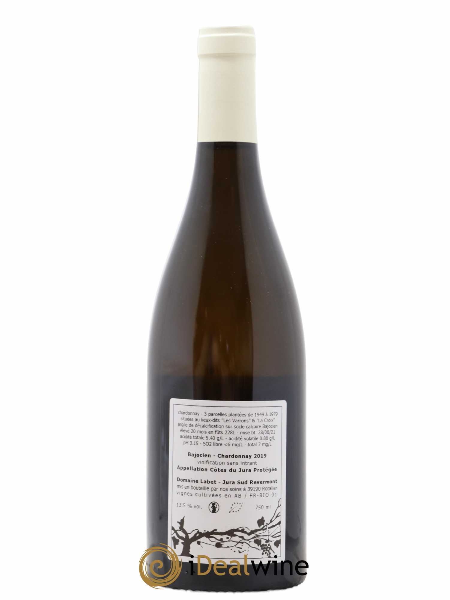 Côtes du Jura Chardonnay Bajocien Romain - Julien - Charline Labet 2019 - Lot de 1 bouteille - 1