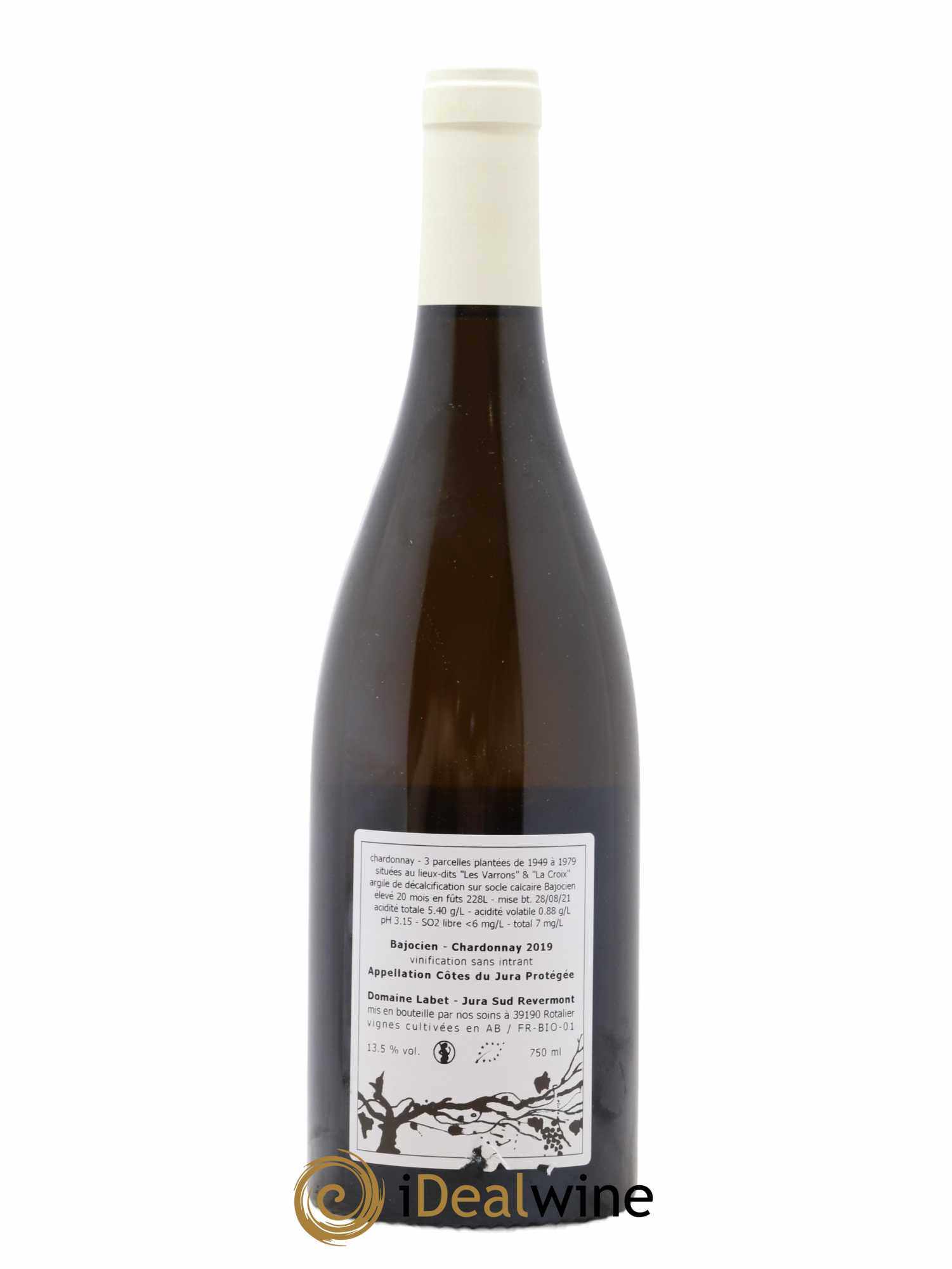 Côtes du Jura Chardonnay Bajocien Romain - Julien  - Charline Labet  2019 - Lot de 1 bouteille - 1
