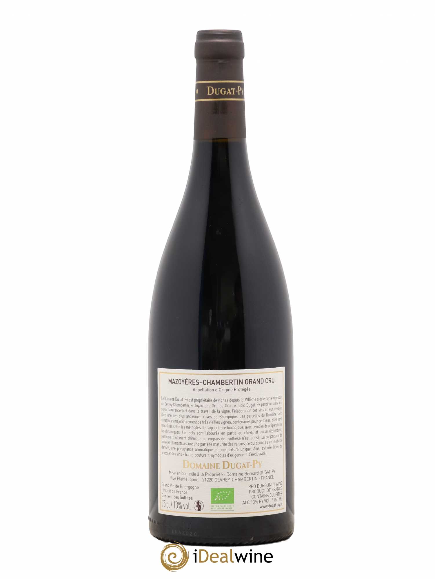 Mazoyères-Chambertin Grand Cru Dugat-Py 2020 - Lot de 1 bouteille - 1