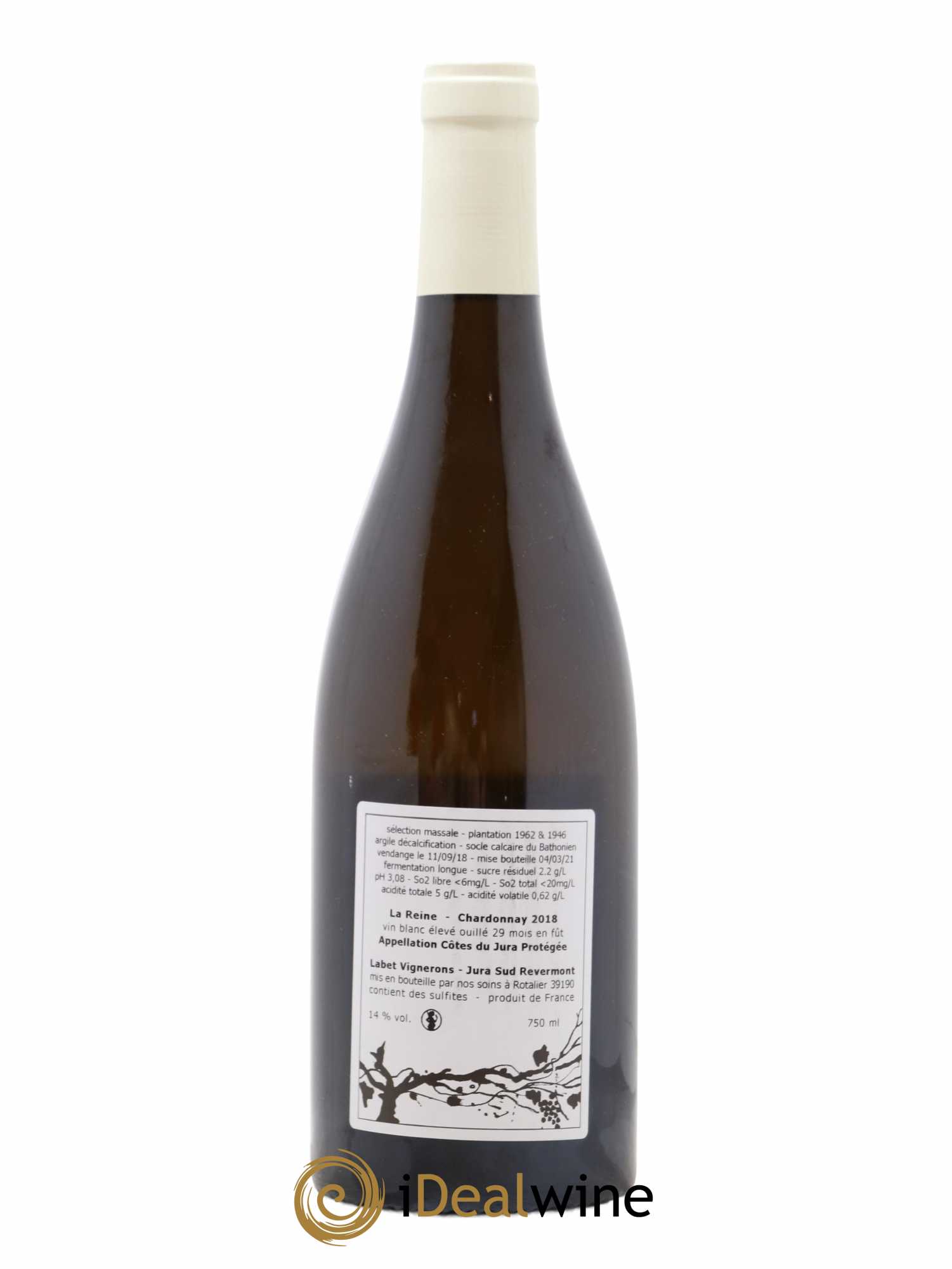 Côtes du Jura Chardonnay La Reine Romain - Julien - Charline Labet 2018 - Lotto di 1 bottiglia - 1