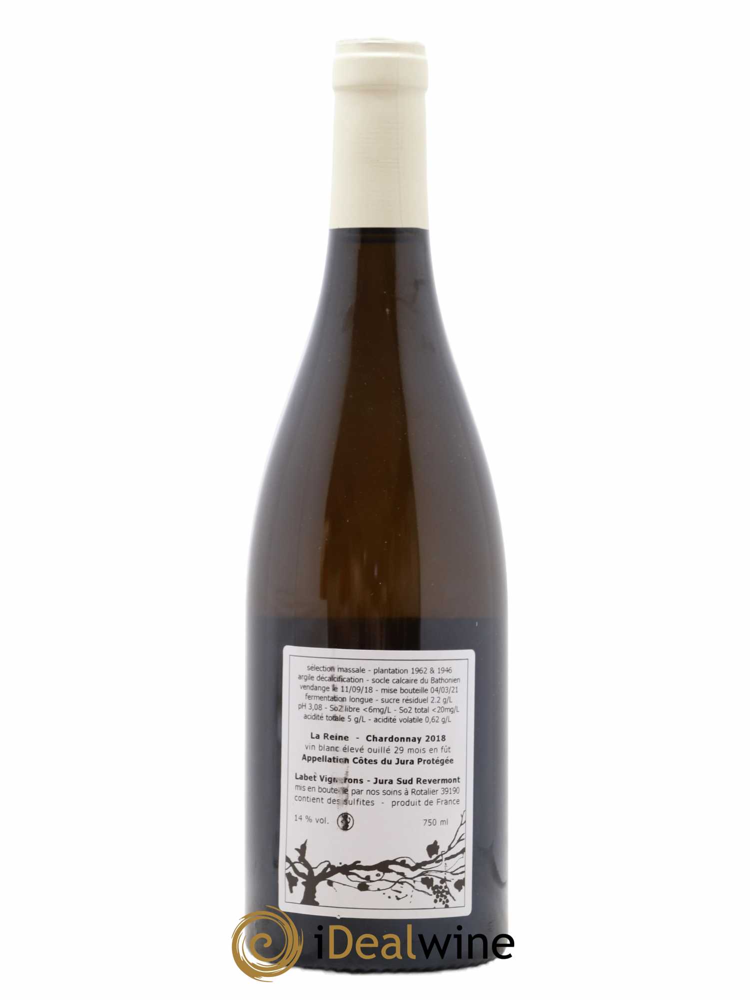 Côtes du Jura Chardonnay La Reine Romain - Julien  - Charline Labet  2018 - Posten von 1 Flasche - 1