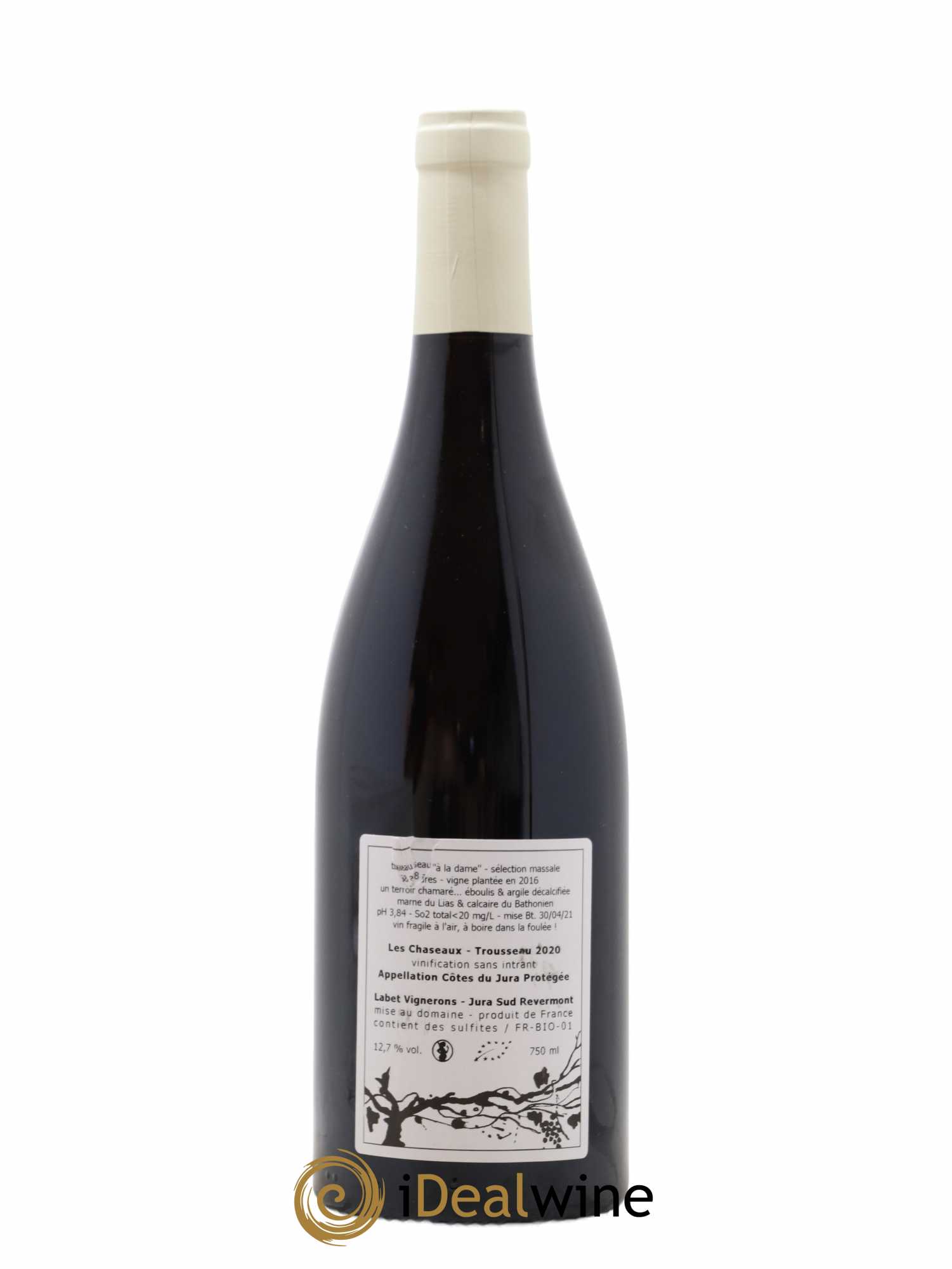 Côtes du Jura Trousseau Les Chaseaux Romain - Julien  - Charline Labet  2020 - Lot de 1 bouteille - 1