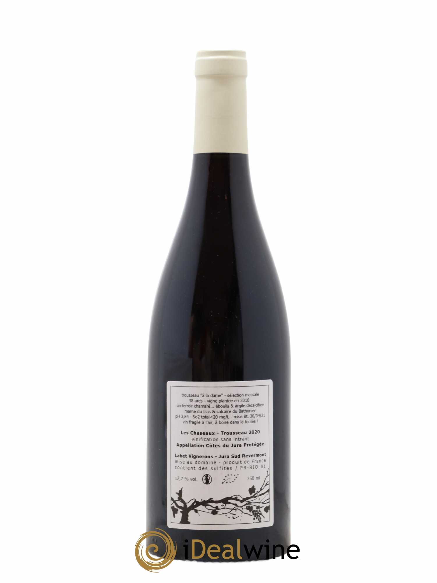Côtes du Jura Trousseau Les Chaseaux Romain - Julien  - Charline Labet  2020 - Lot de 1 bouteille - 1