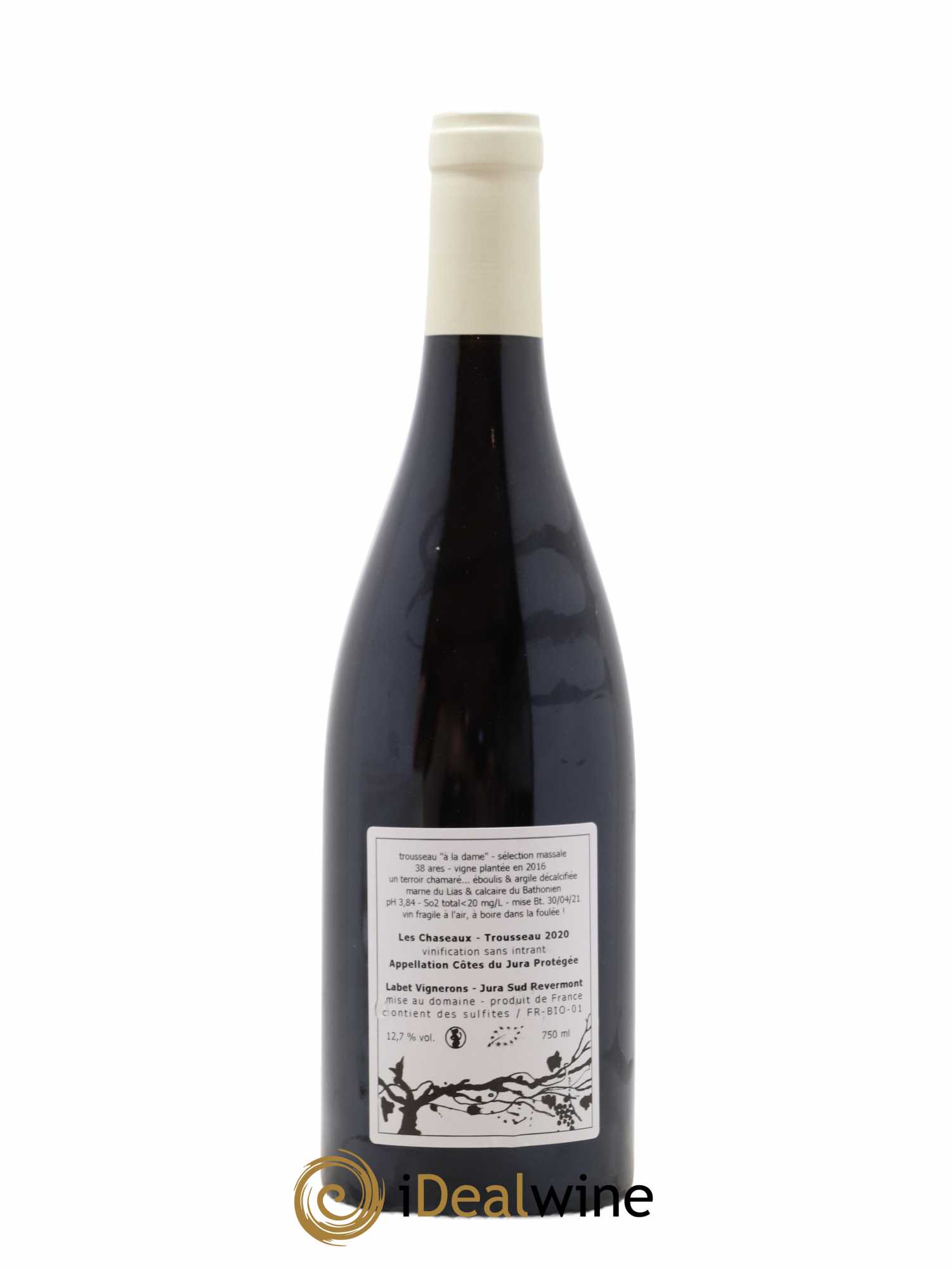 Côtes du Jura Trousseau Les Chaseaux Romain - Julien  - Charline Labet  2020 - Lot de 1 bouteille - 1