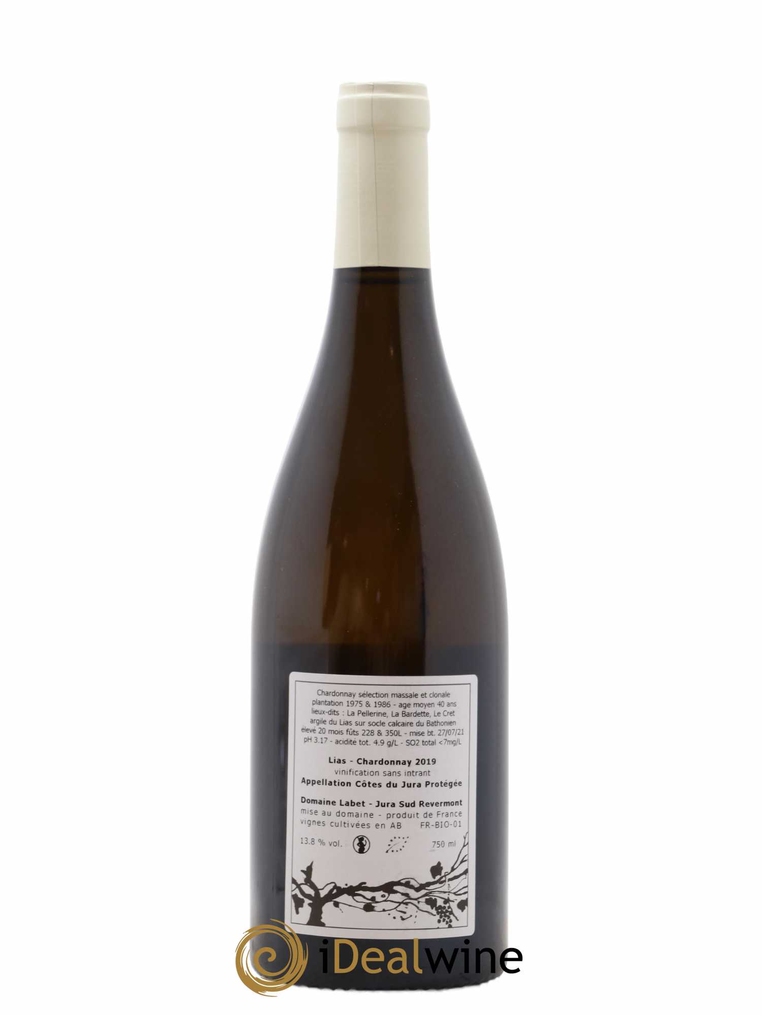 Côtes du Jura Chardonnay Lias Romain - Julien - Charline Labet 2019 - Lot of 1 bottle - 1