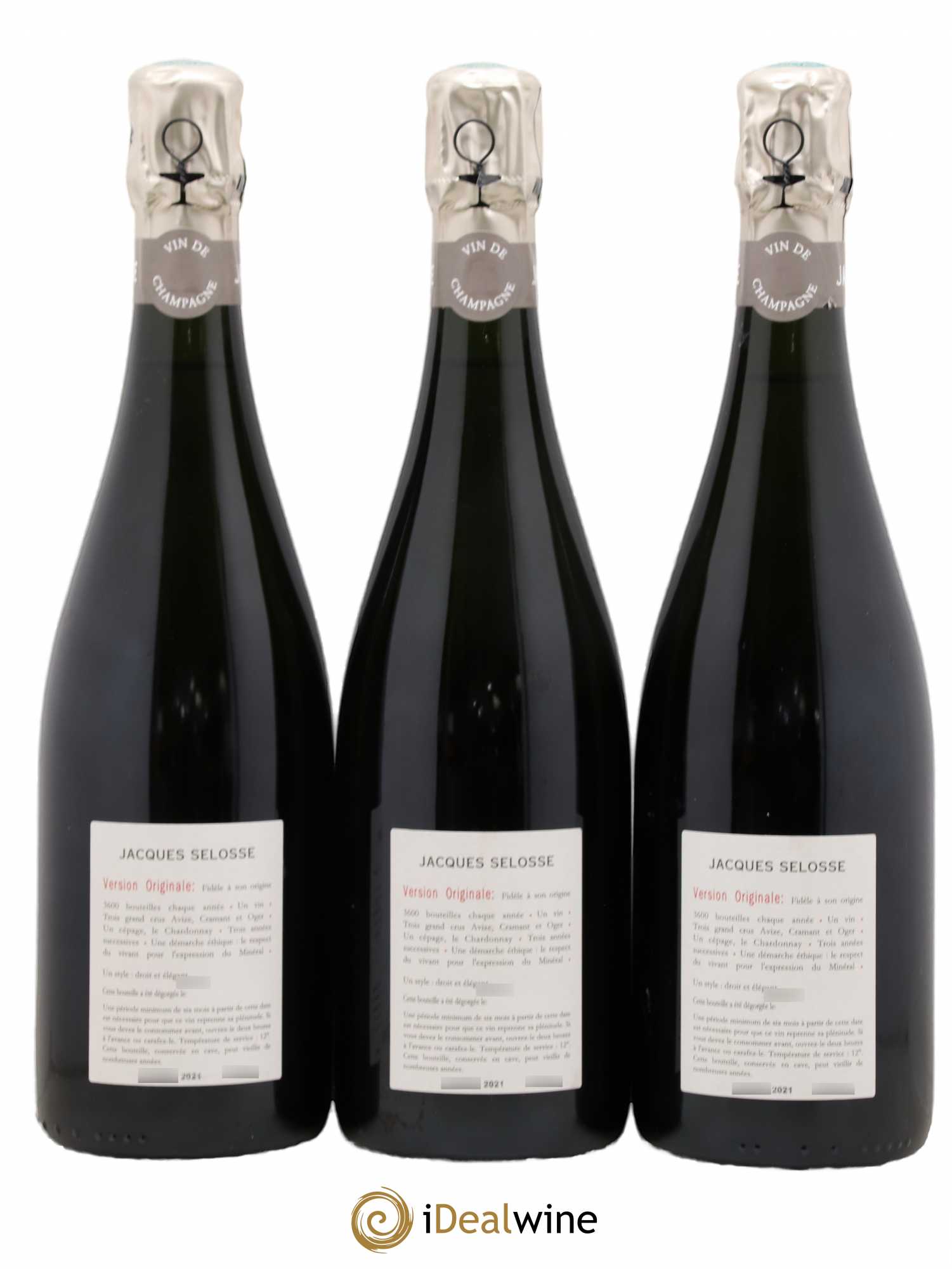 Version Originale Jacques Selosse - Lot de 3 bouteilles - 1