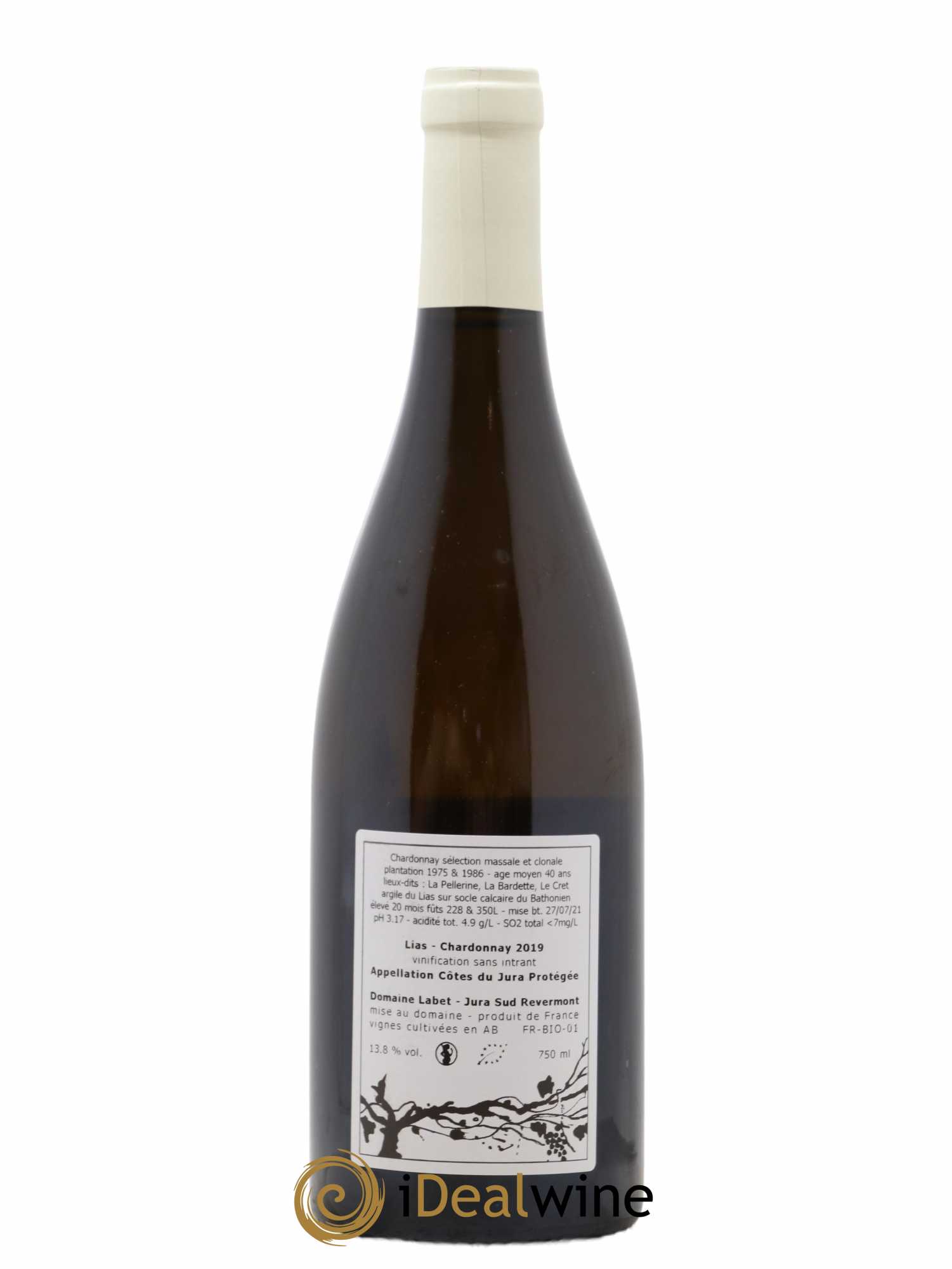 Côtes du Jura Chardonnay Lias Romain - Julien  - Charline Labet  2019 - Lotto di 1 bottiglia - 1