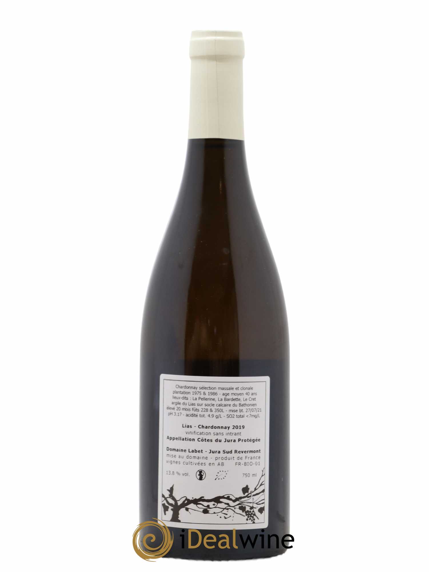 Côtes du Jura Chardonnay Lias Romain - Julien  - Charline Labet  2019 - Lotto di 1 bottiglia - 1